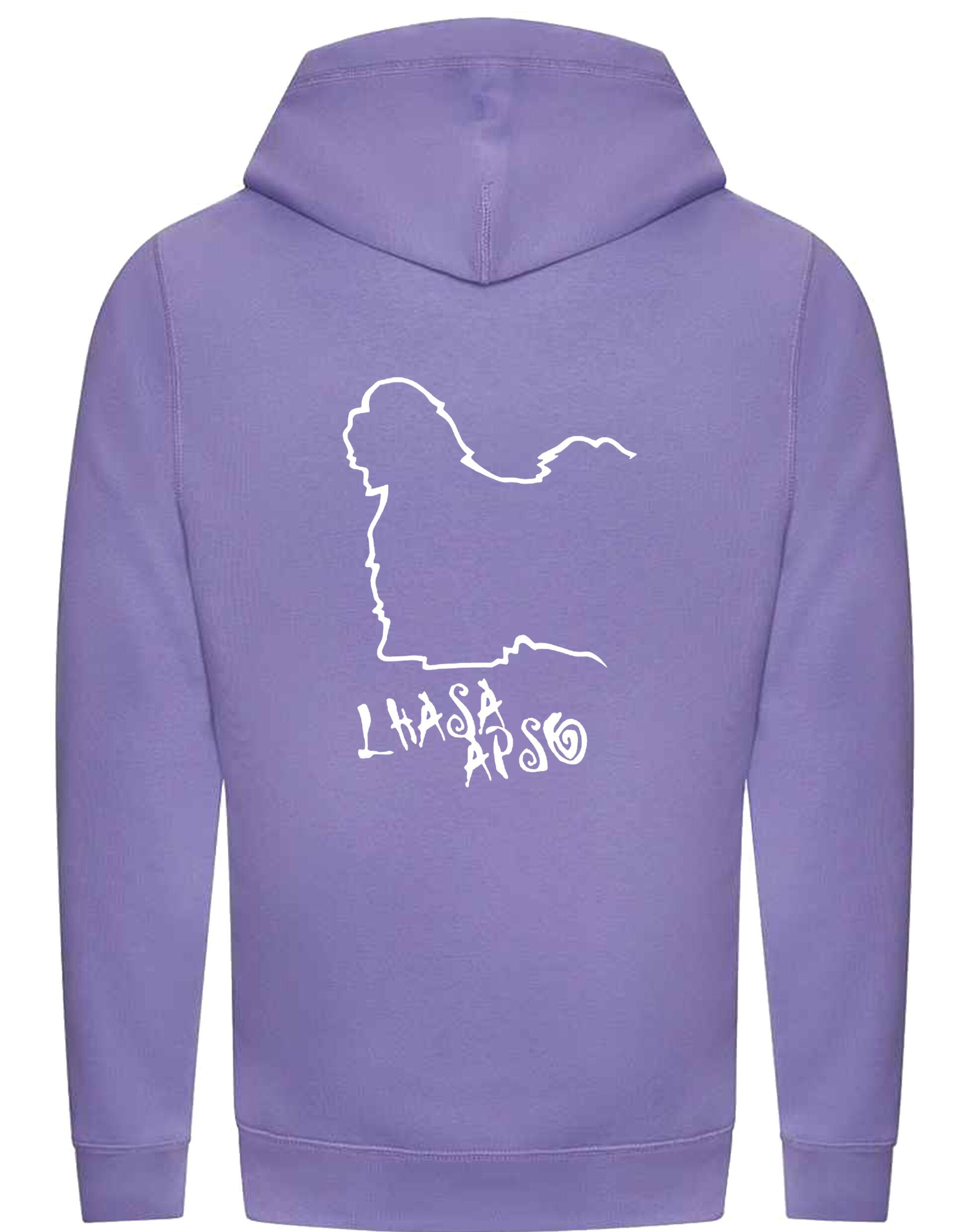 Lhasa Apso Unisex Crossneck Pullover Hoodie with stylish breed design and cosy fleece lining.