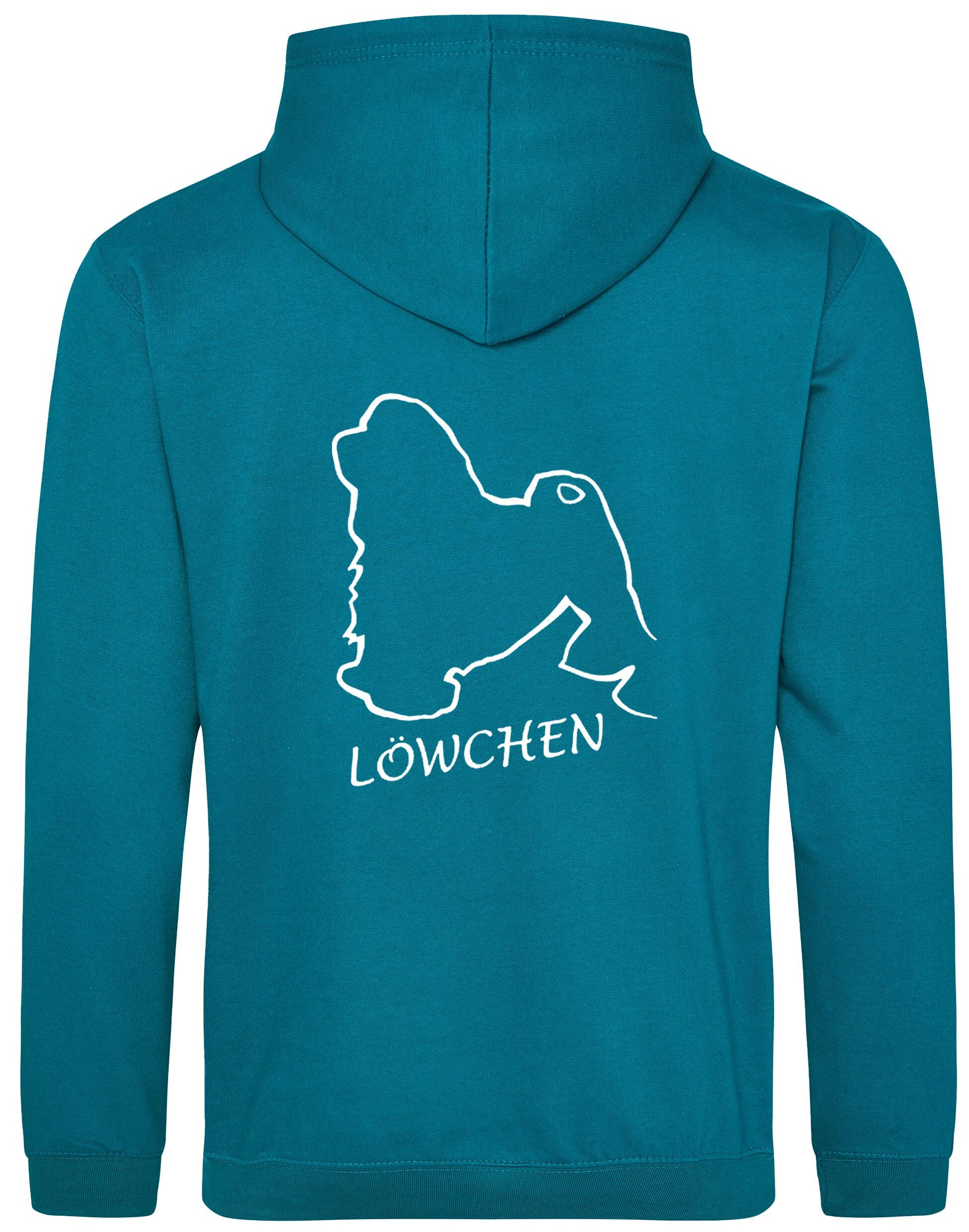 Lowchen Design Pullover Hoodie with fleece lining and exclusive breed artwork.