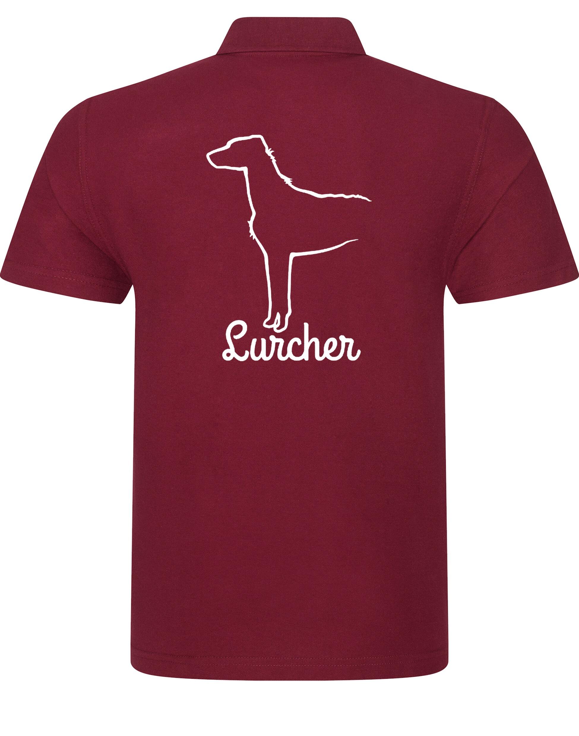 Lurcher Unisex Cotton Polo featuring exclusive breed design and soft cotton fabric.