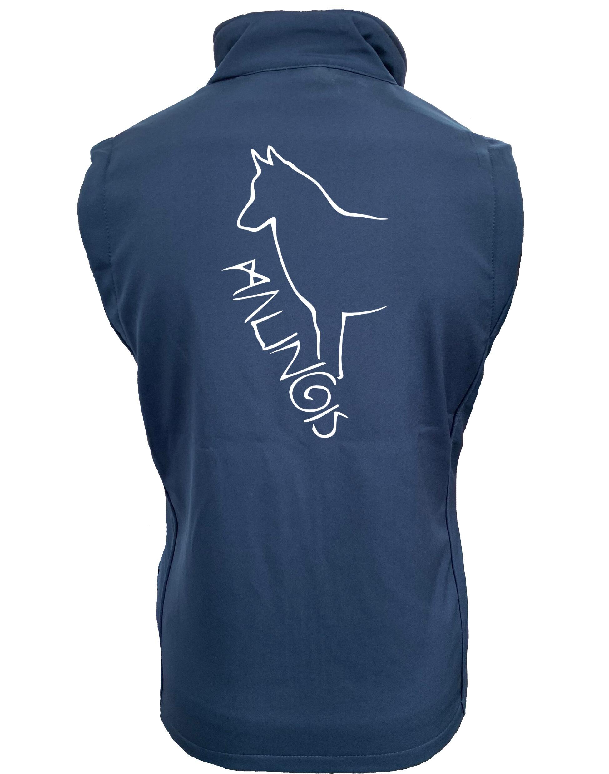 Malinois Women’s Softshell Gilet with exclusive breed design and customisation options.