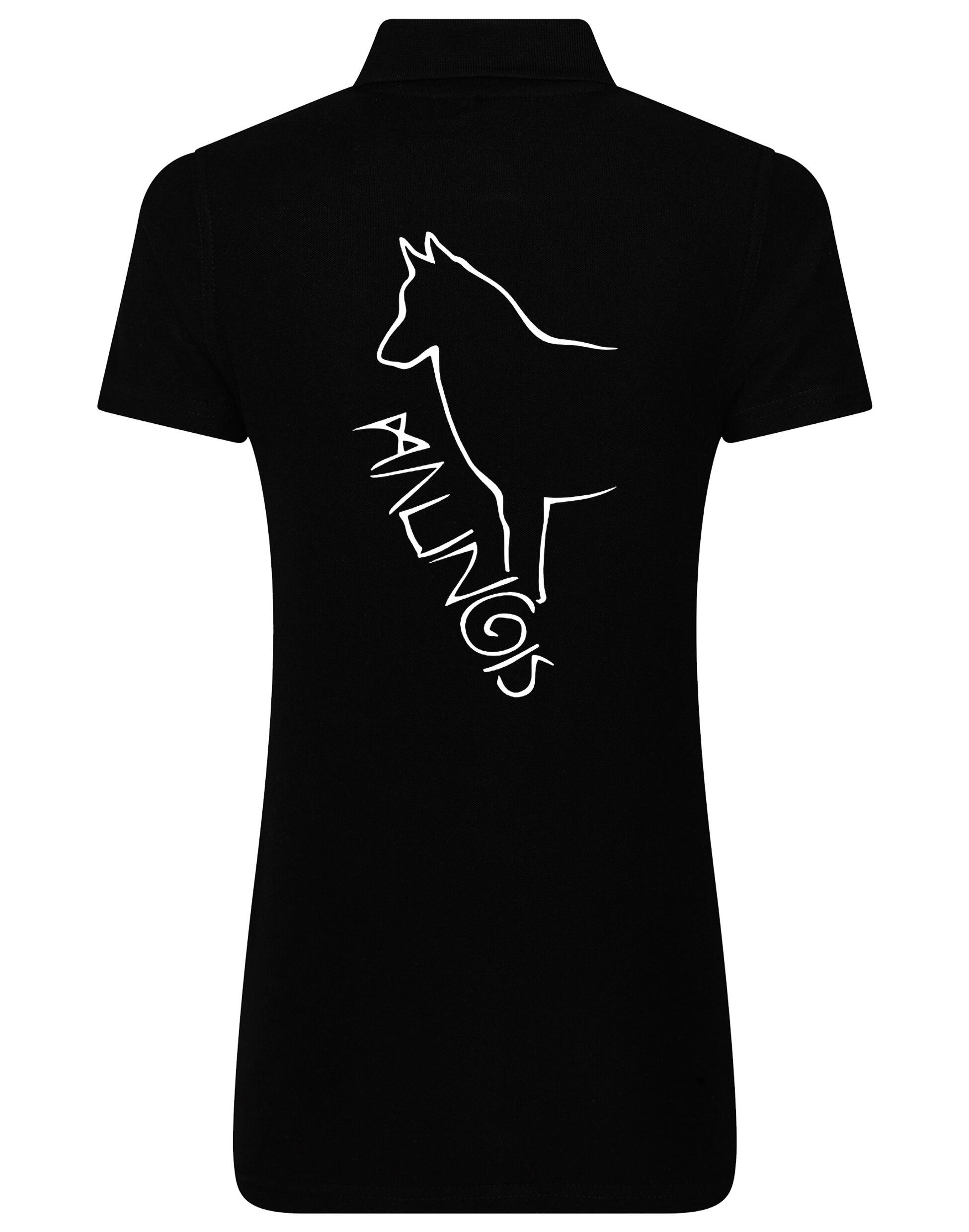 Women's Cotton Polo featuring a unique Malinois breed graphic, offering elegance and comfort for Malinois enthusiasts.