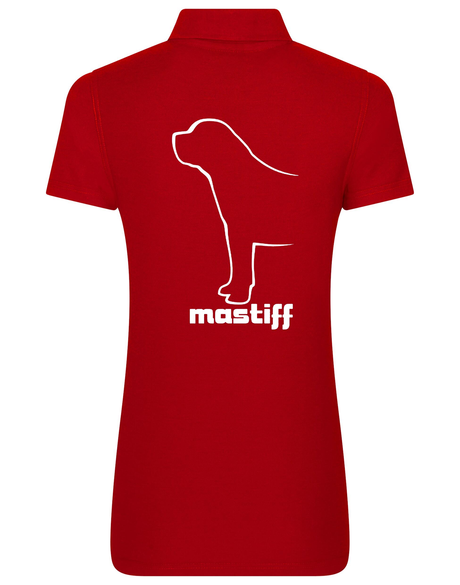 Mastiff Women’s Cotton Polo with exclusive breed artwork, crafted from premium breathable cotton for style and comfort.