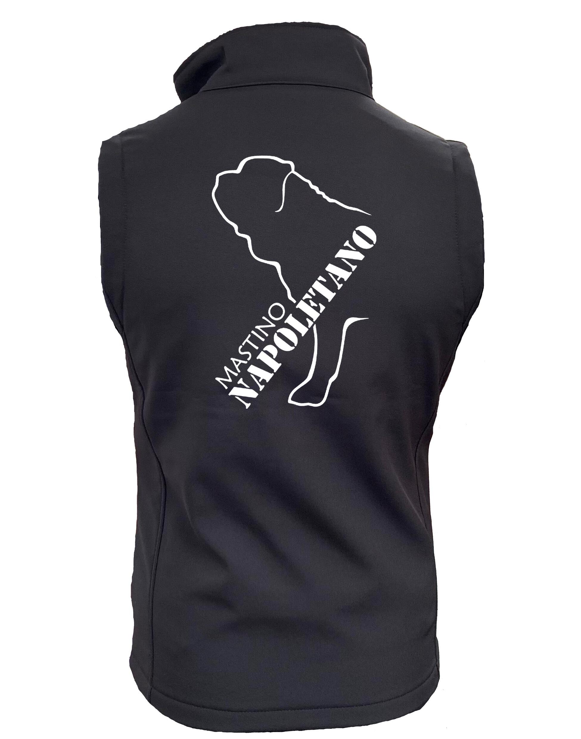 Mastino Napoletano Women’s Softshell Jacket with exclusive breed artwork, water-resistant fabric, and fleece-lined warmth for stylish all-weather comfort.