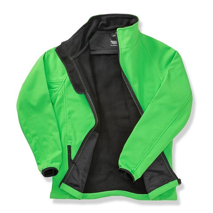 Miniature American Shepherd Softshell Jacket with fleece lining, water-resistant fabric, and exclusive breed artwork for stylish outdoor wear.