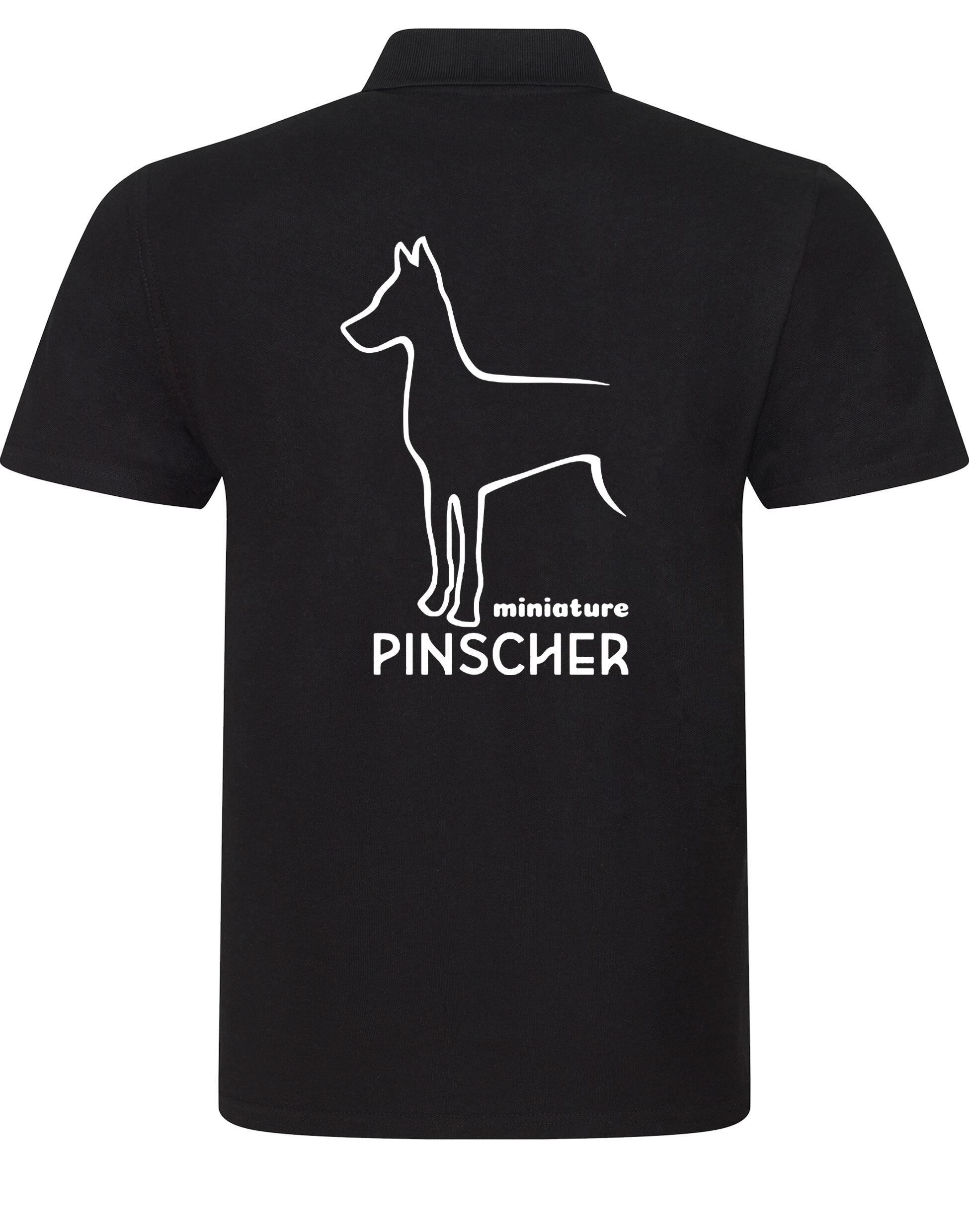 Miniature Pinscher Unisex Cotton Polo with exclusive breed design, breathable fabric, and a relaxed fit for stylish all-day comfort.