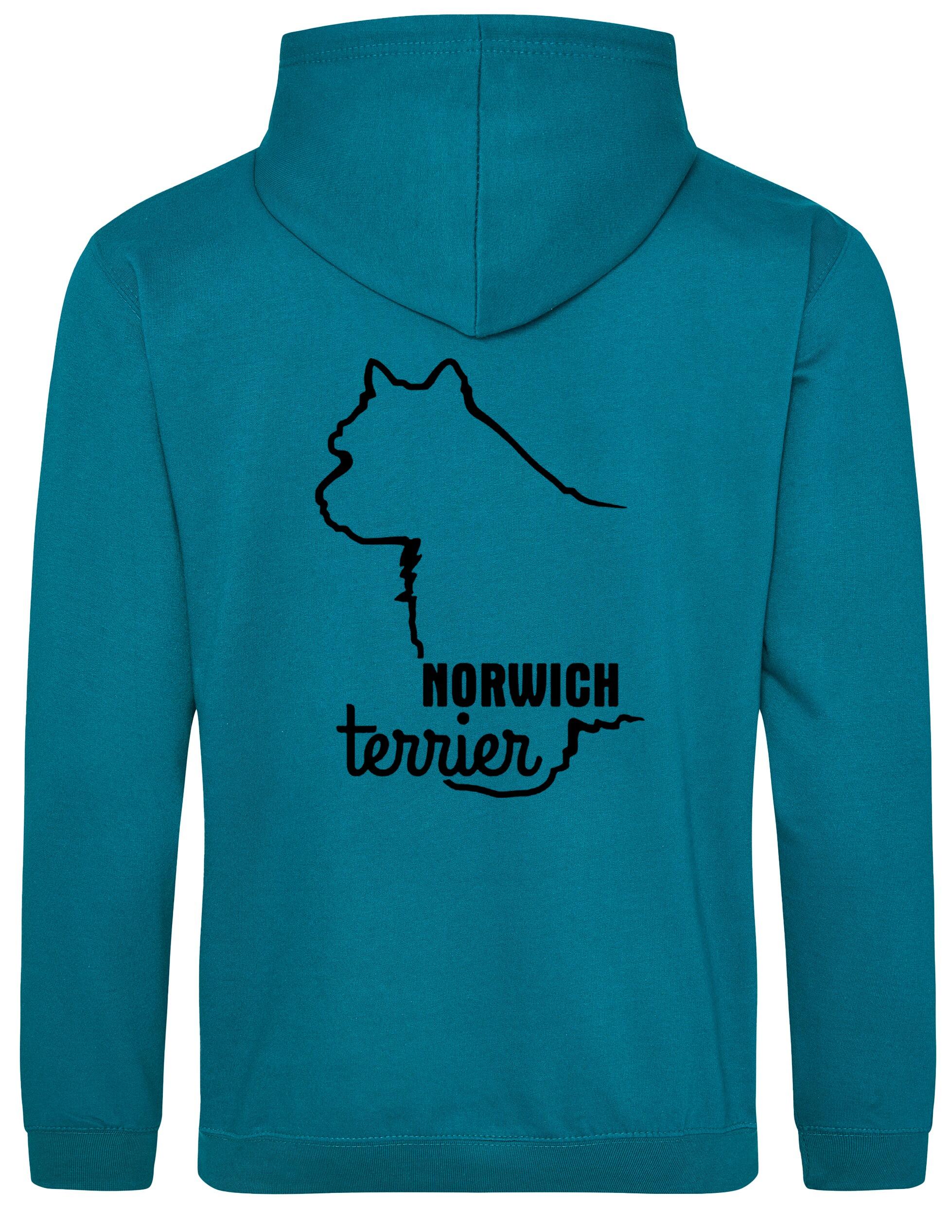 Norwich Terrier Design Pullover Hoodie featuring exclusive breed artwork, fleece lining, kangaroo pocket, and a heavy-blend fabric for warmth, comfort, and style. Ideal for dog lovers, Norwich Terrier owners, and casual outings.