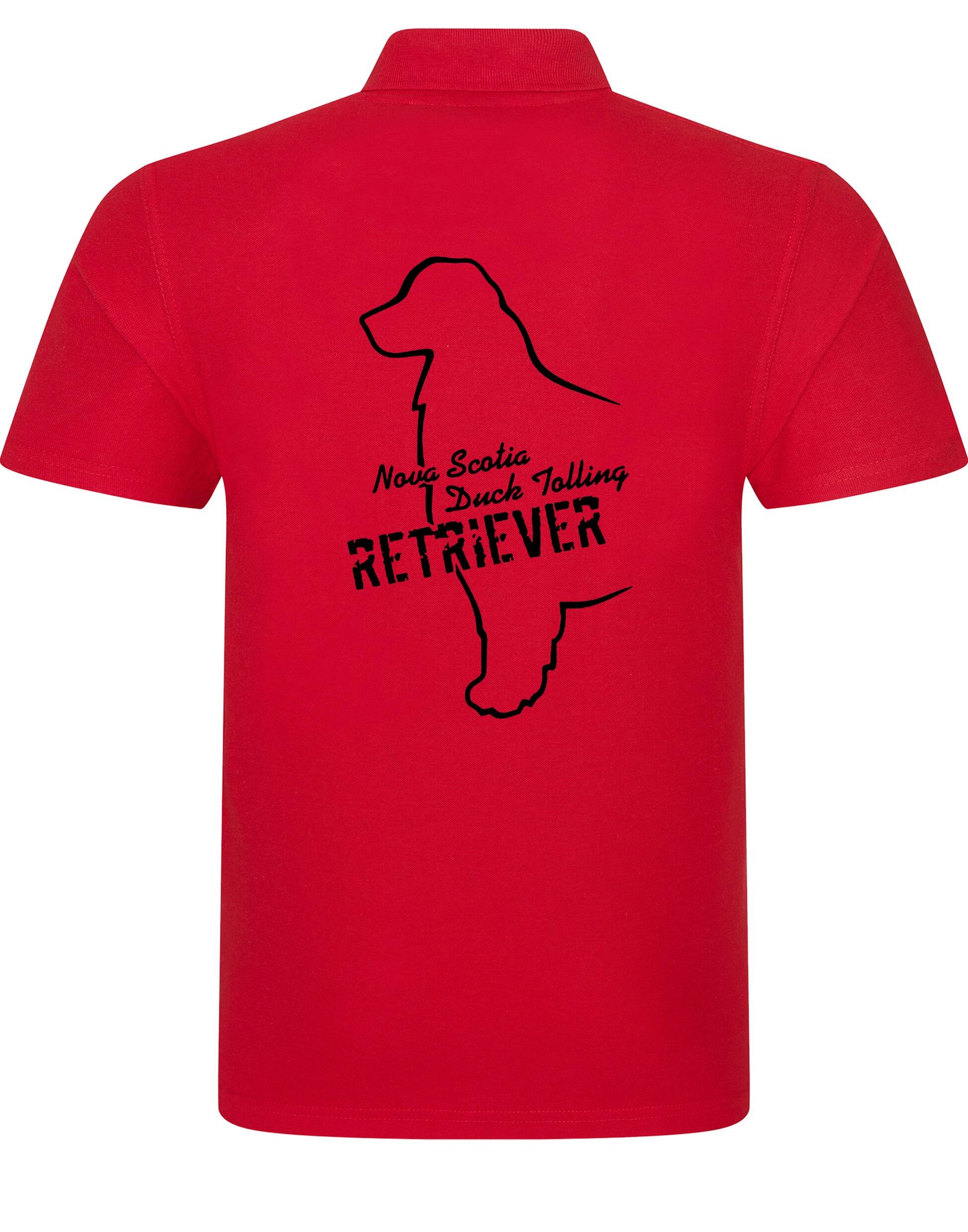 Nova Scotia Duck Tolling Retriever Unisex Cotton Polo – breathable fabric, relaxed fit, and exclusive breed artwork featuring the Toller. Ideal for casual wear, dog shows, and outdoor adventures.
