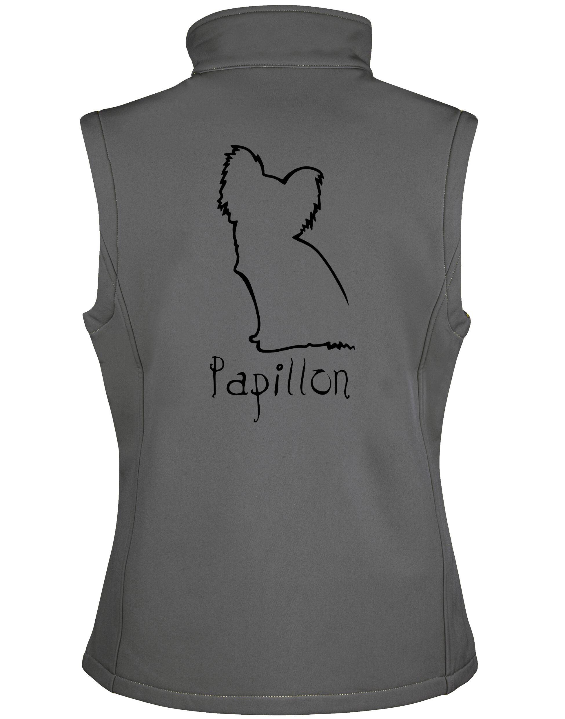 Papillon Women’s Softshell Jacket – fleece-lined, water-resistant, stylish fit, and exclusive breed design. The perfect all-weather jacket for Papillon lovers.