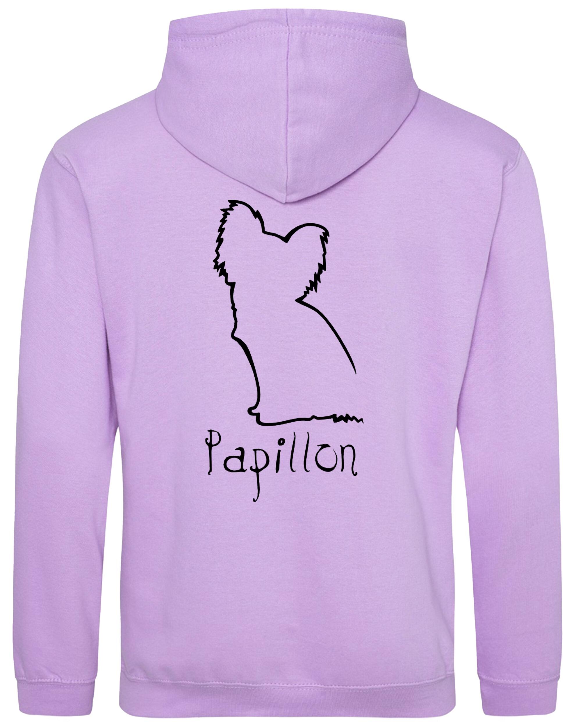 Papillon Pullover Hoodie – fleece-lined, soft, stylish, and personalized with breed artwork. A must-have hoodie for Papillon lovers.