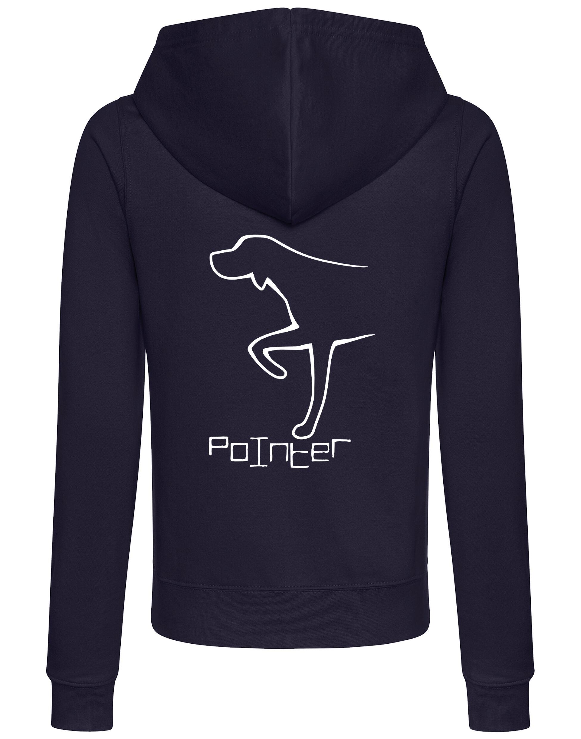 Pointer Women’s Zipped Hoodie – breathable, soft hoodie with full-zip closure, front pockets, and exclusive Pointer design, perfect for breed lovers and outdoor enthusiasts.