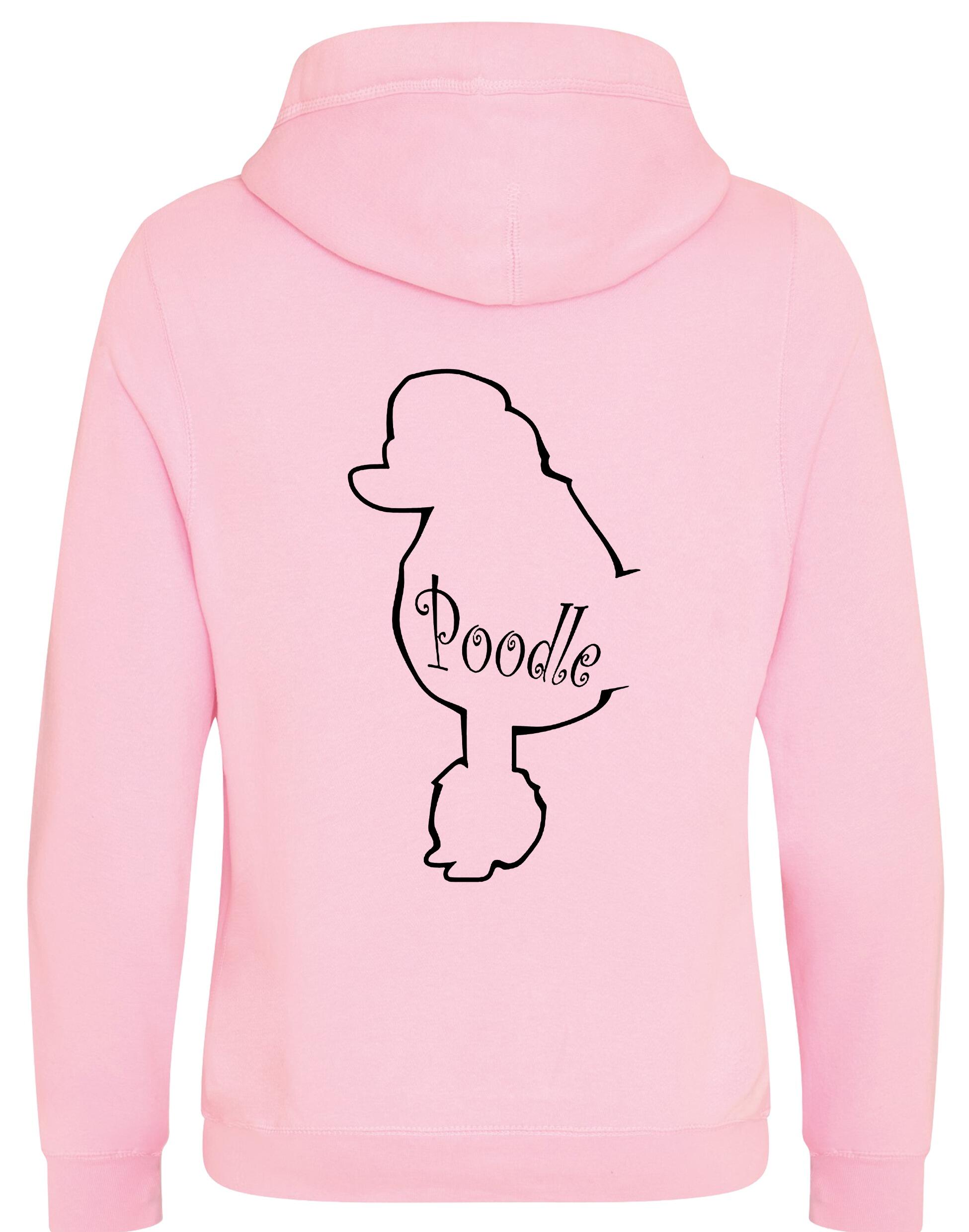 Poodle Crossneck Pullover Hoodie with exclusive breed design, fleece lining, and kangaroo pocket for comfort and style.