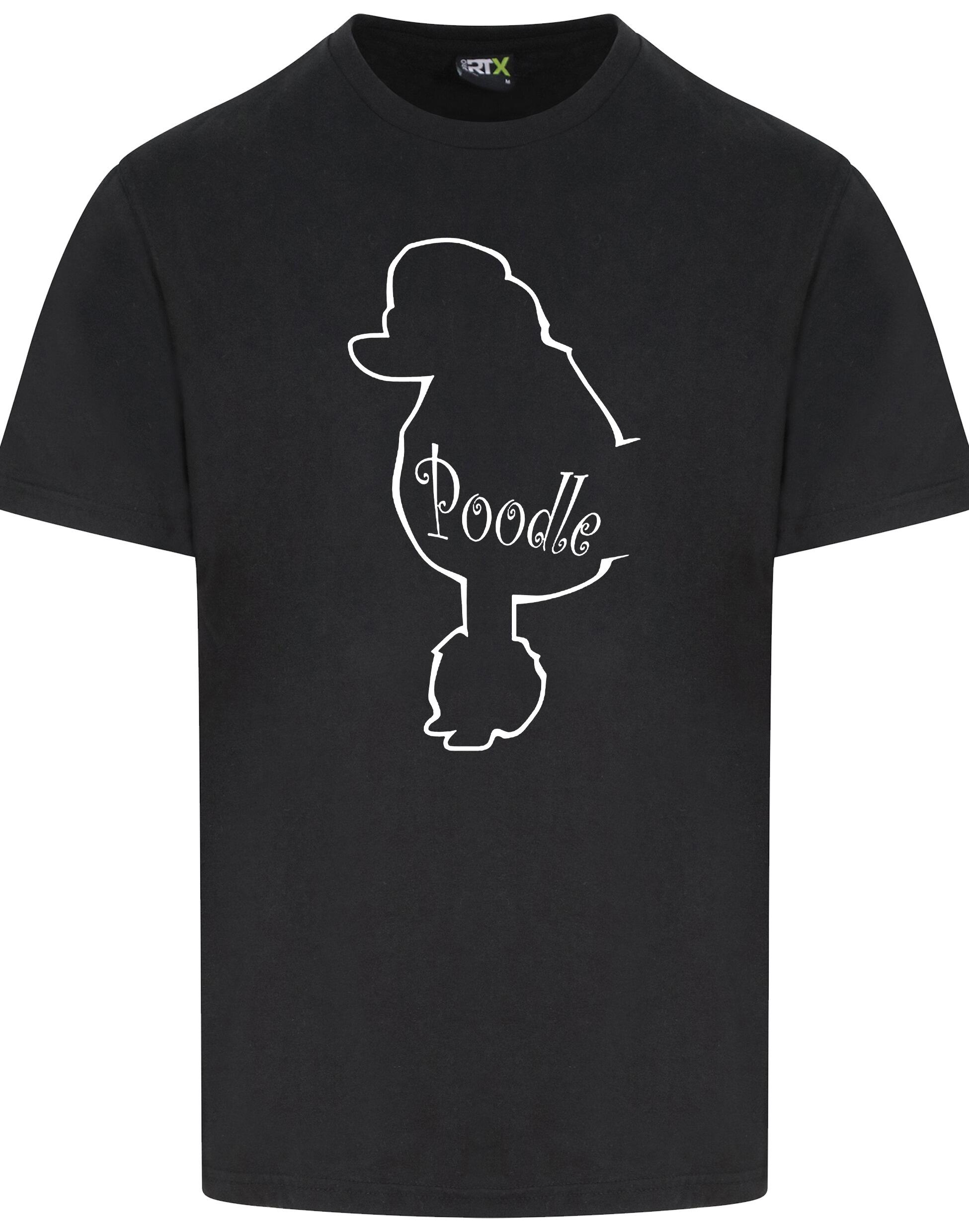 Unisex Poodle Roundneck T-shirt featuring exclusive breed-inspired artwork and premium breathable cotton for superior comfort and style.
