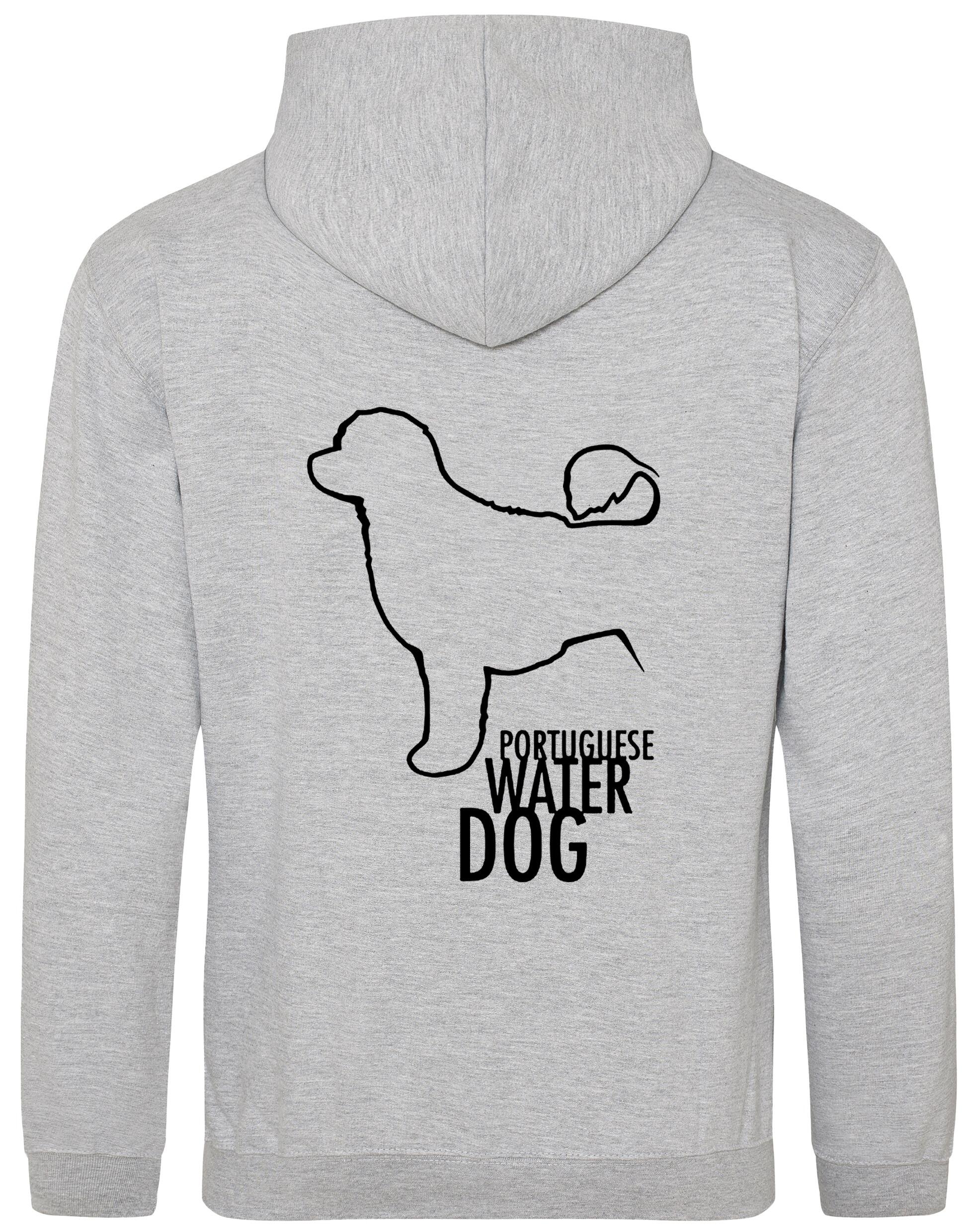 Portuguese Water Dog Design Pullover Hoodie featuring exclusive breed artwork, premium heavy-blend fabric with a cozy brushed fleece interior, and practical details for stylish comfort.