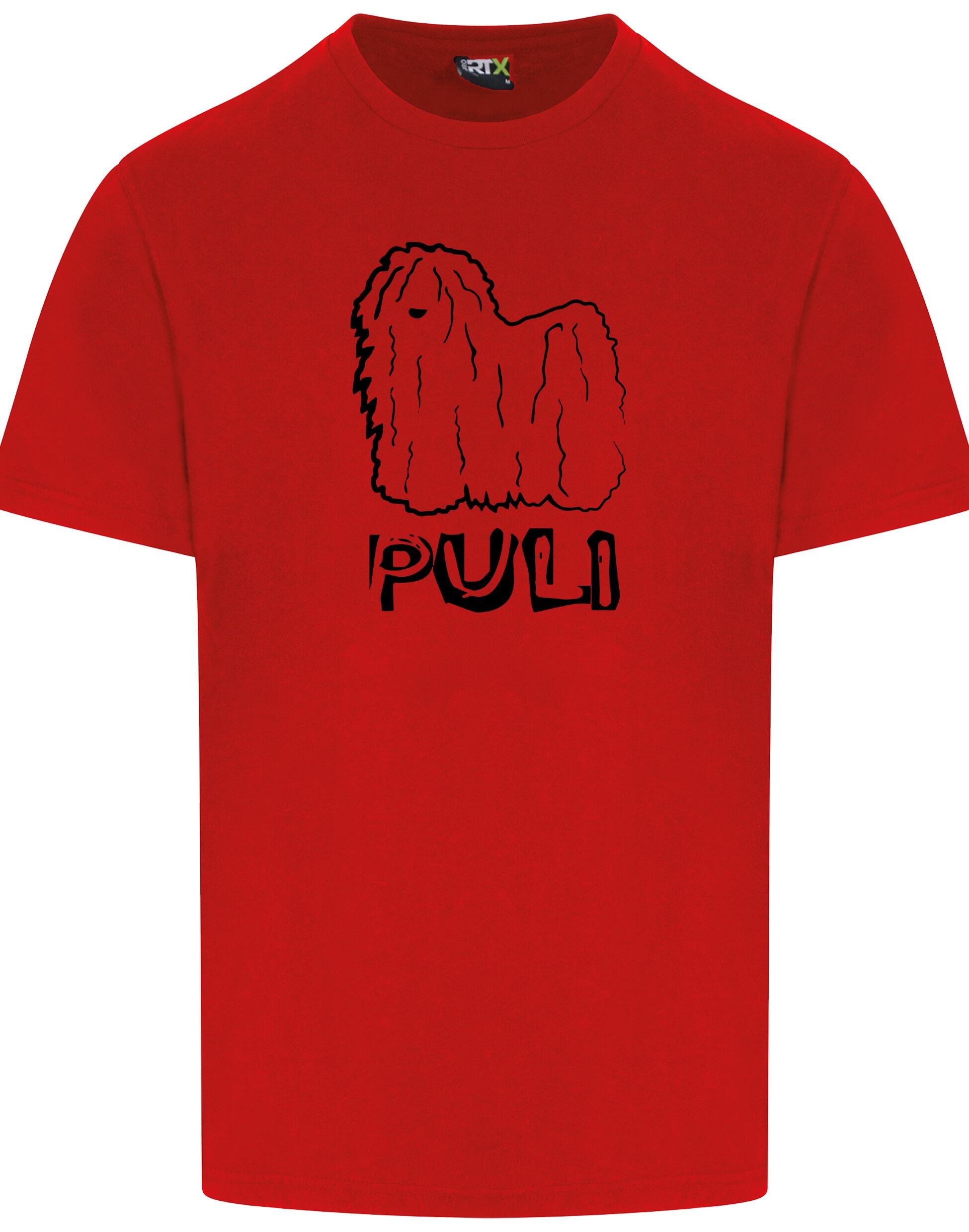 Unisex Hungarian Puli Roundneck T-shirt featuring exclusive breed-inspired artwork, crafted from premium breathable cotton for all-day comfort and a relaxed, stylish fit, perfect for Hungarian Puli enthusiasts.