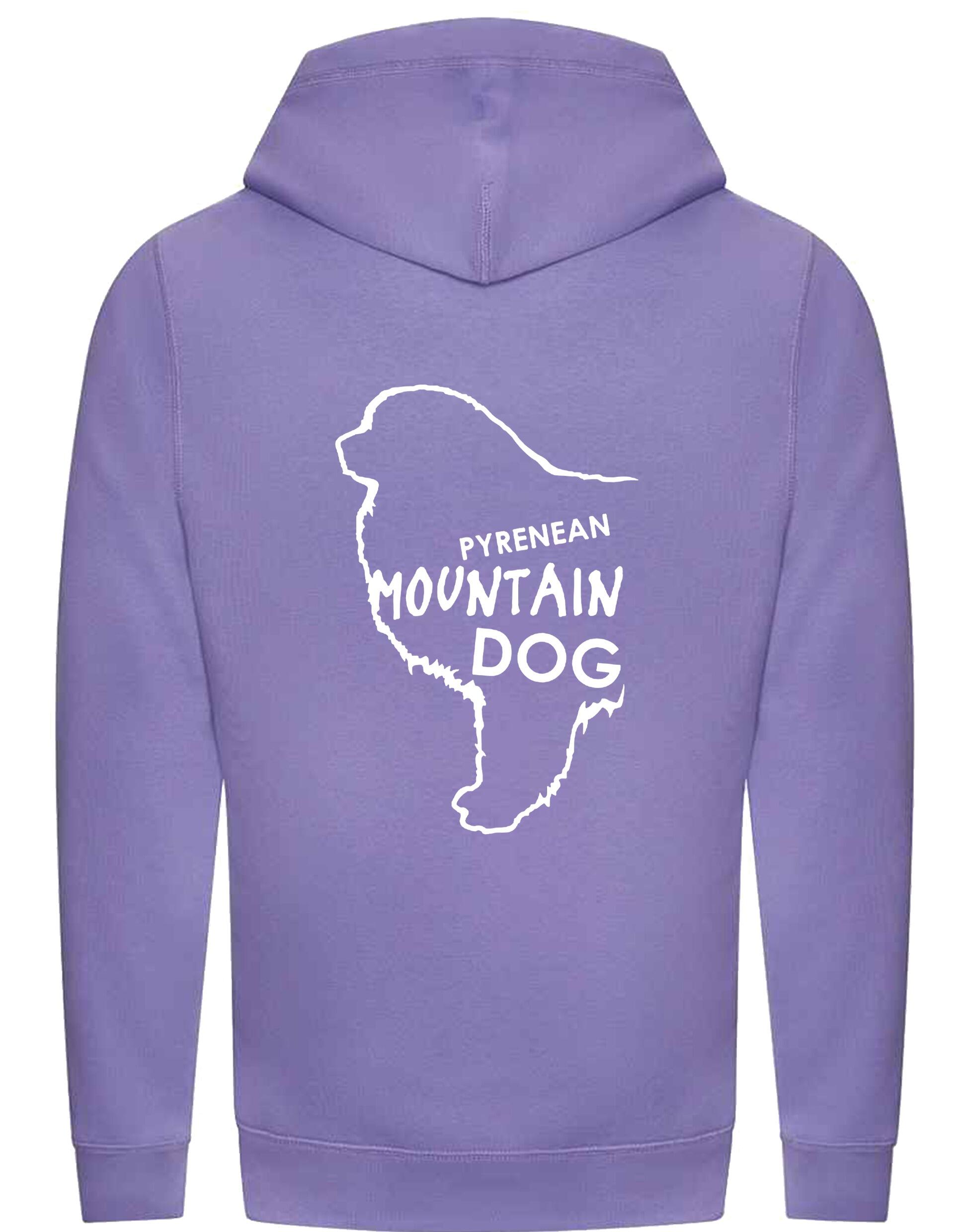 Unisex Pyrenean Mountain Dog Crossneck Pullover Hoodie featuring exclusive breed artwork, crafted from premium heavy-blend fabric with a cozy brushed fleece interior, a spacious kangaroo pocket, and a modern crossneck design for stylish, comfortable outdoor wear.