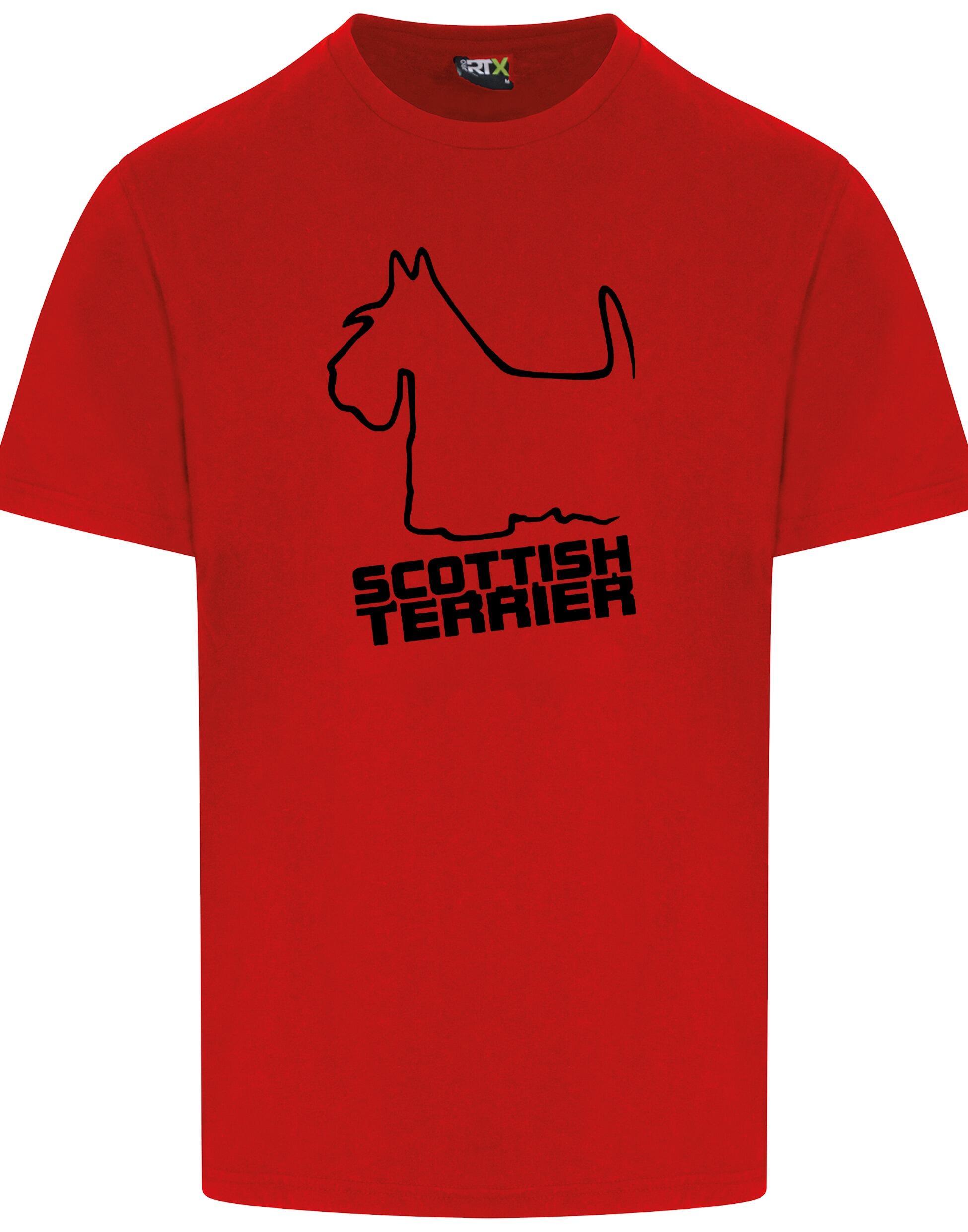 Scottish Terrier Unisex Roundneck T-shirt with exclusive breed graphic, breathable premium cotton fabric, and relaxed unisex fit.