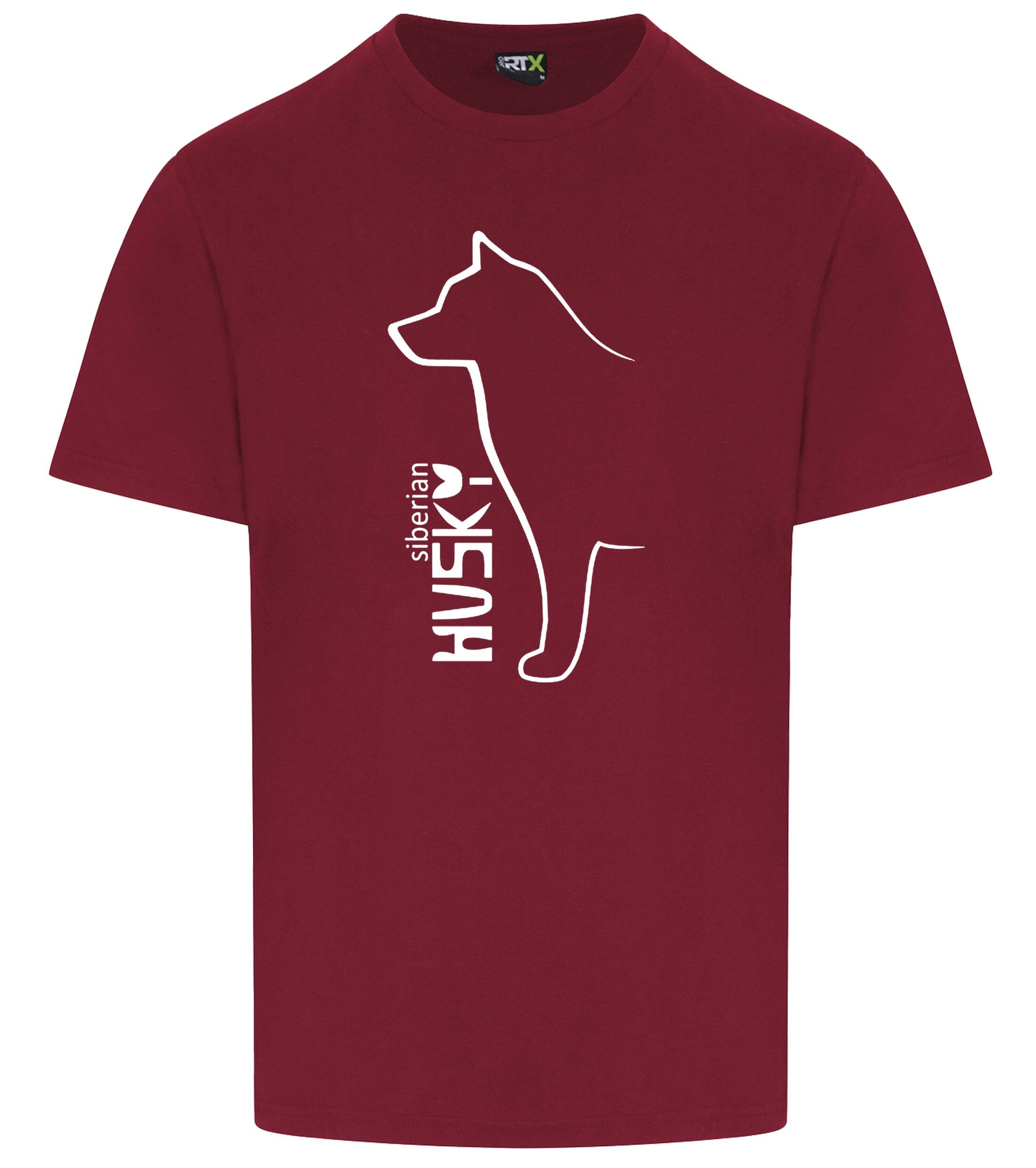 Unisex roundneck T-shirt featuring exclusive Siberian Husky artwork on the front, made from lightweight breathable cotton with a relaxed fit—ideal for dog lovers, casual outings, and breed events.