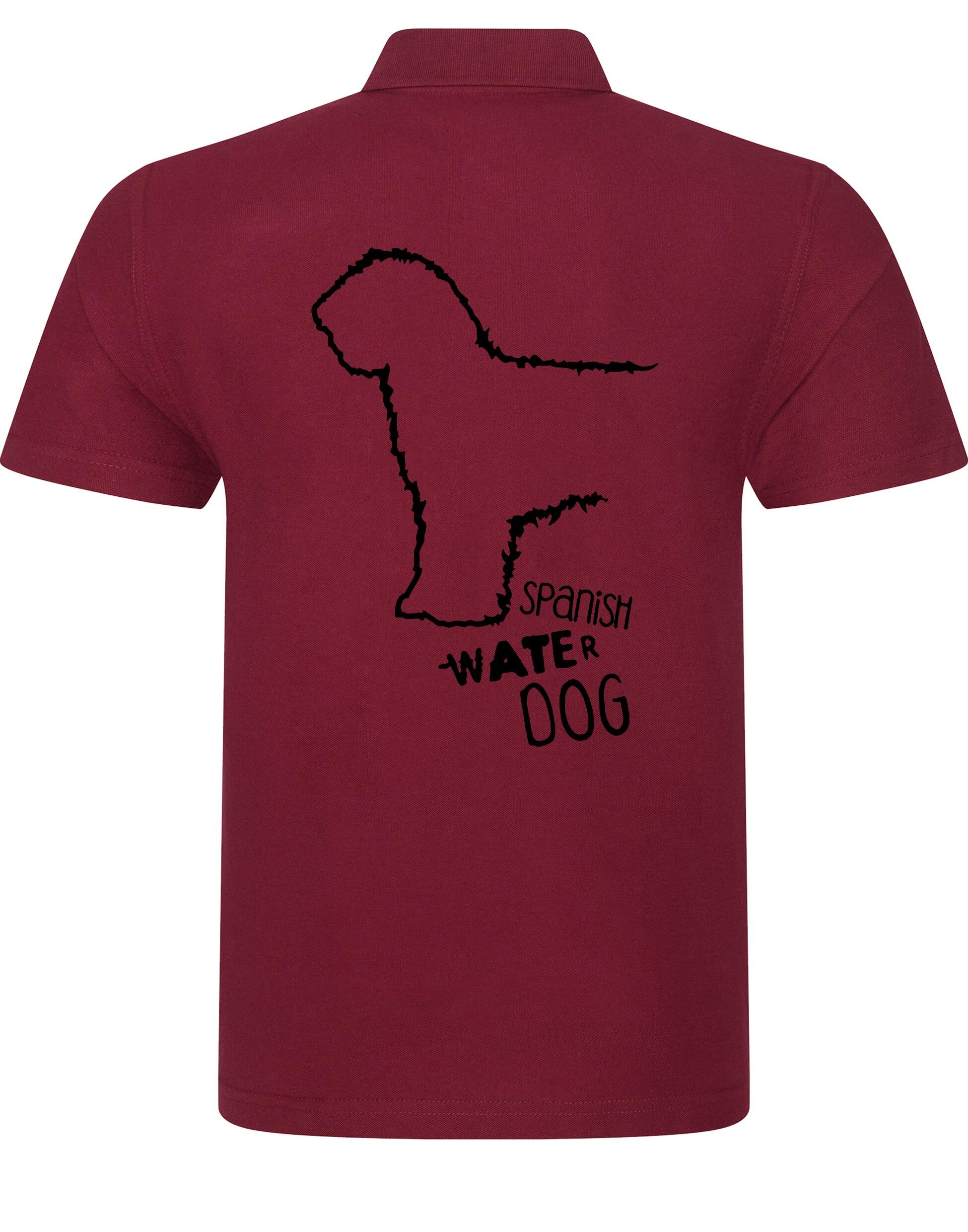 Unisex Cotton Polo with detailed Spanish Water Dog design on the back. Made from breathable cotton with a classic collar and relaxed fit. Ideal for dog events, outdoor adventures, and casual wear for breed lovers.