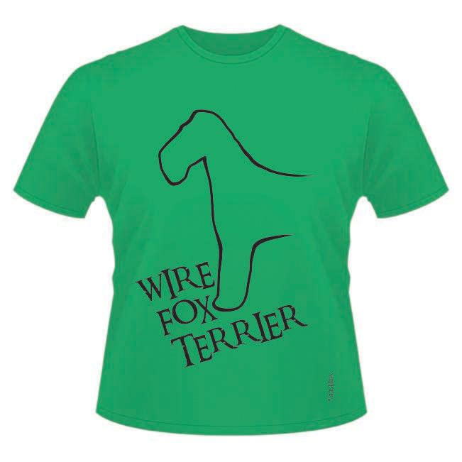 Wire Fox Terrier T-Shirts Roundneck Heavy Cotton