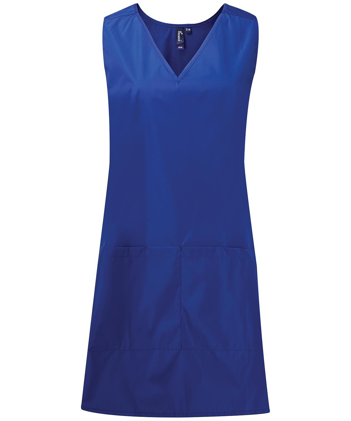 Waterproof Grooming Tunic V Neck with Polyurethane Coating Royal Blue