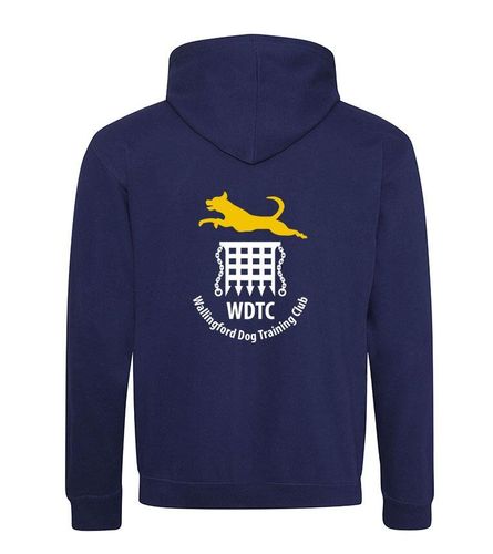 Wallingford Logo printed on a Oxford Navy Hoodie