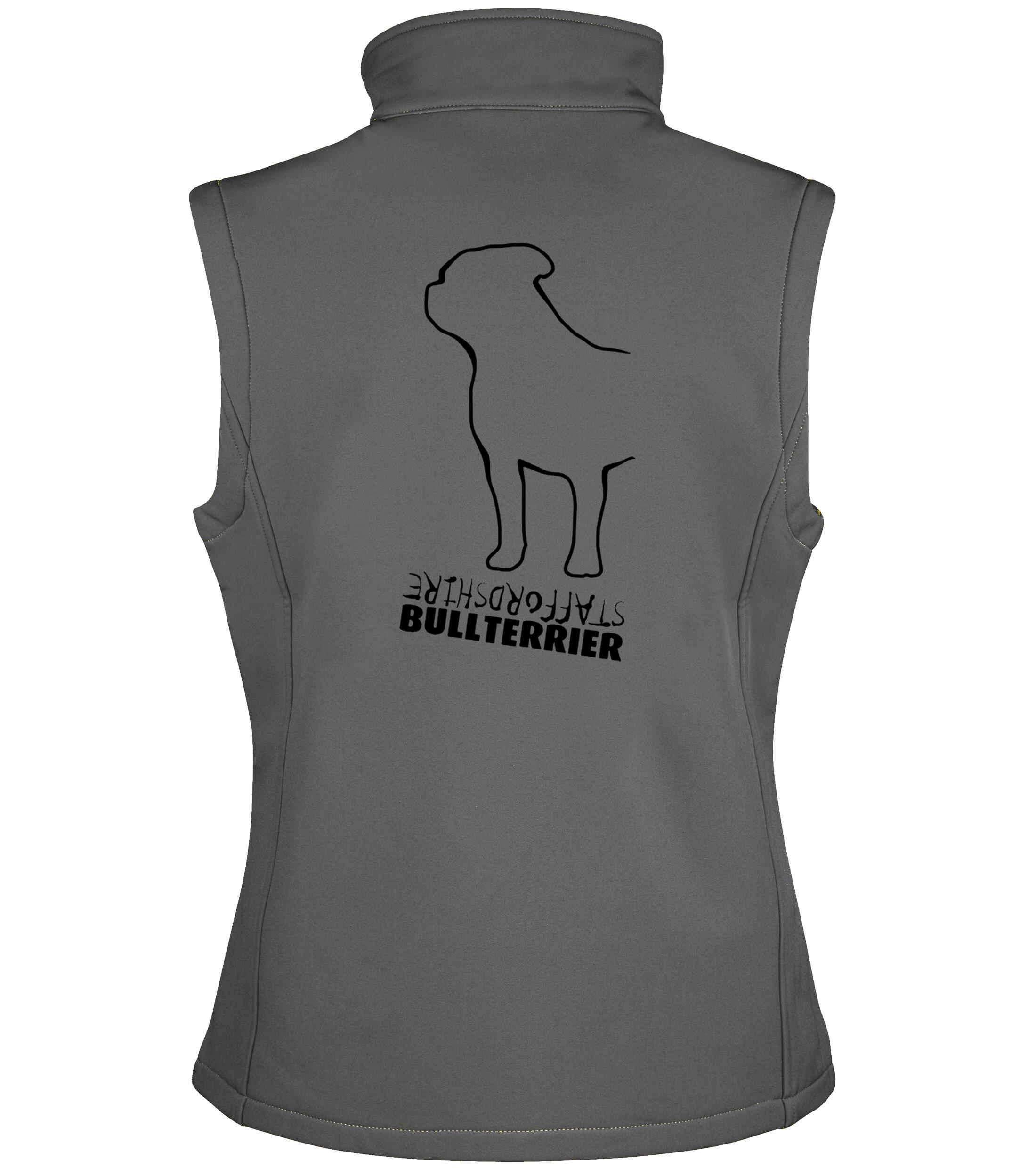 Female Staffordshire Bullterrier Softshell Gilet Charcoal (Black)