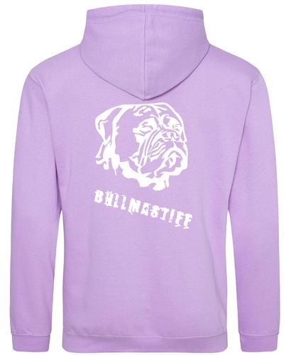 Unisex Bullmastiff Pullover Hoodie Lavender (White)