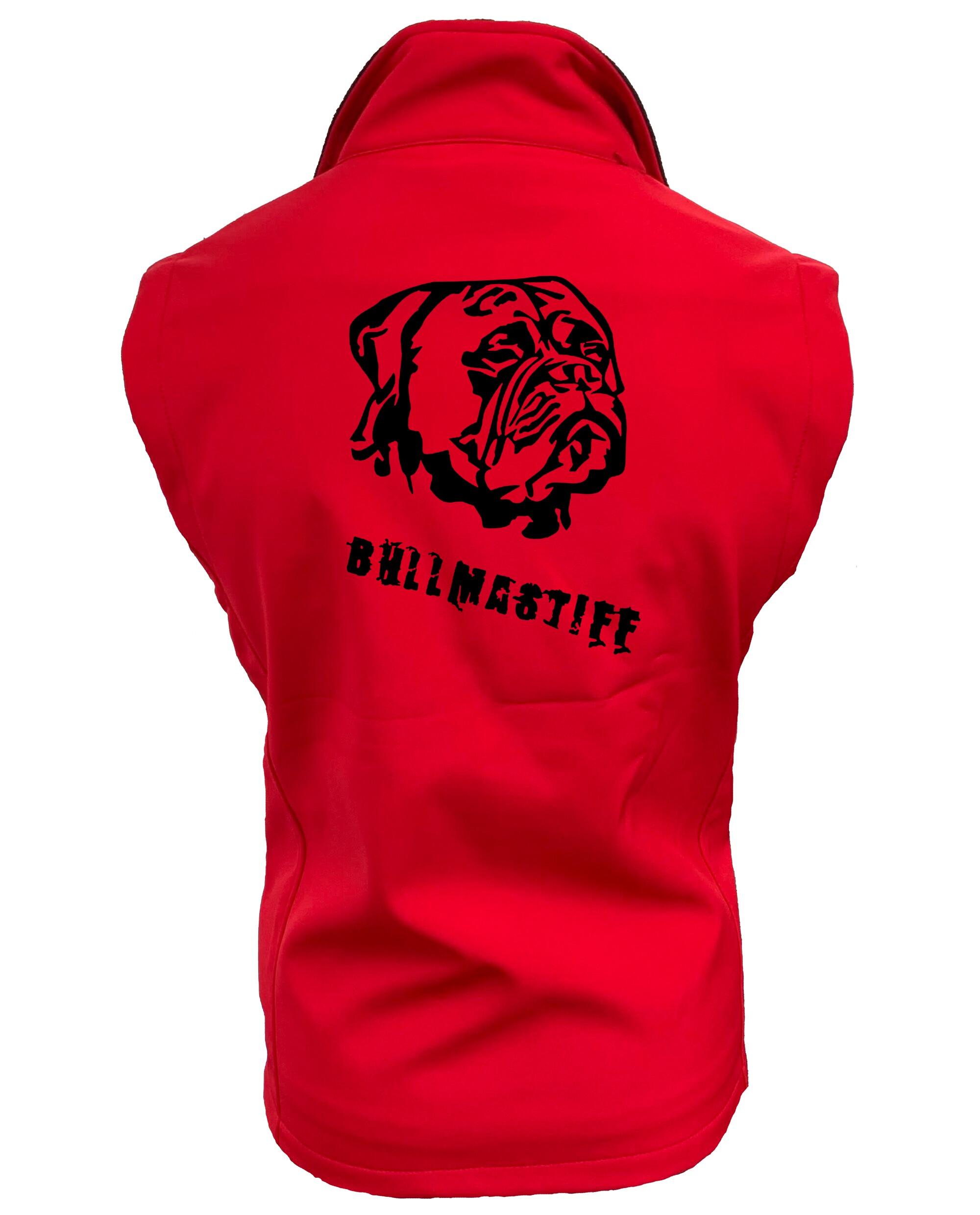 Female Bullmastiff Softshell Jacket Red (Black)