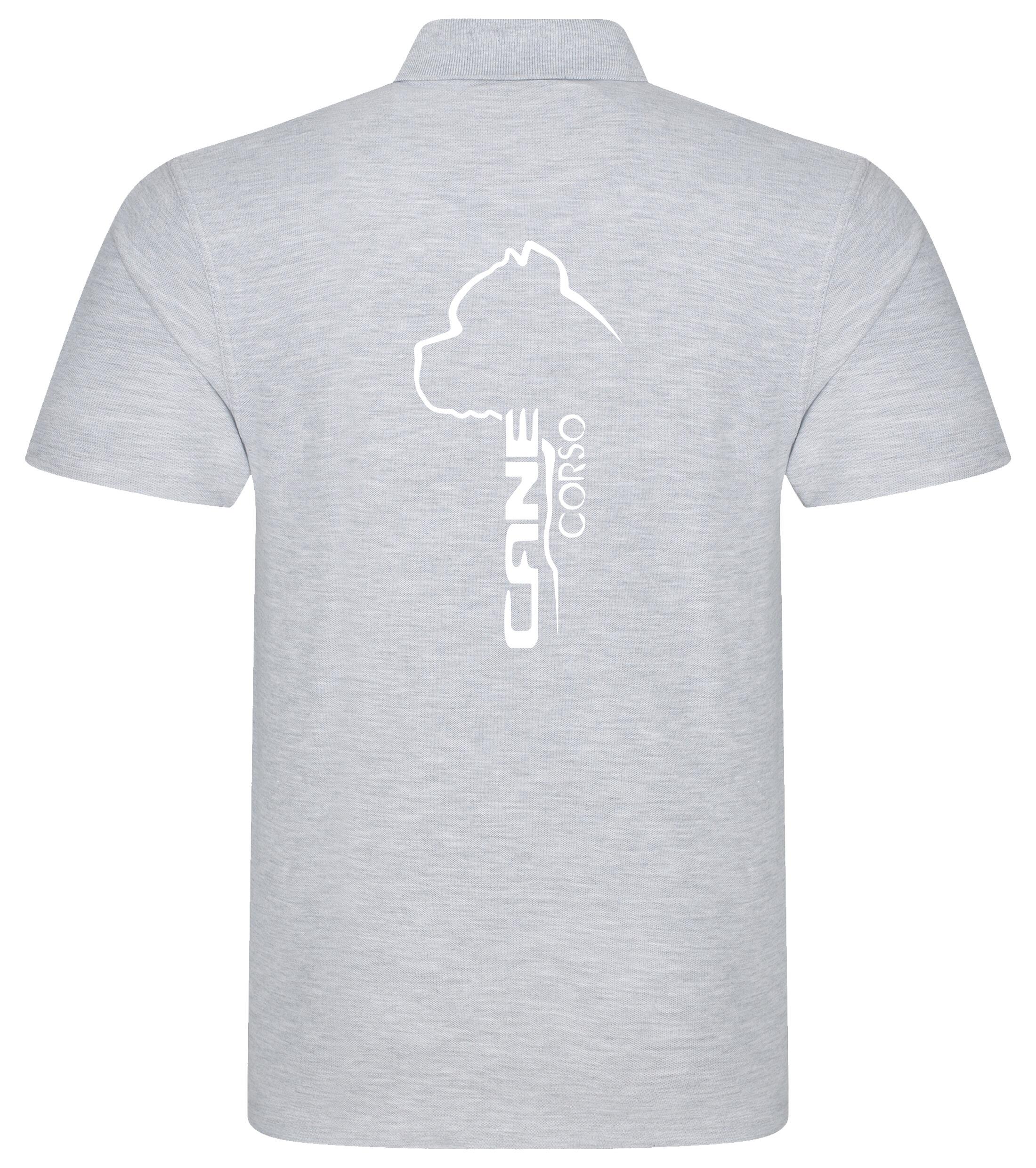 Unisex Cane Corso Polo Shirt Heather Grey (White)