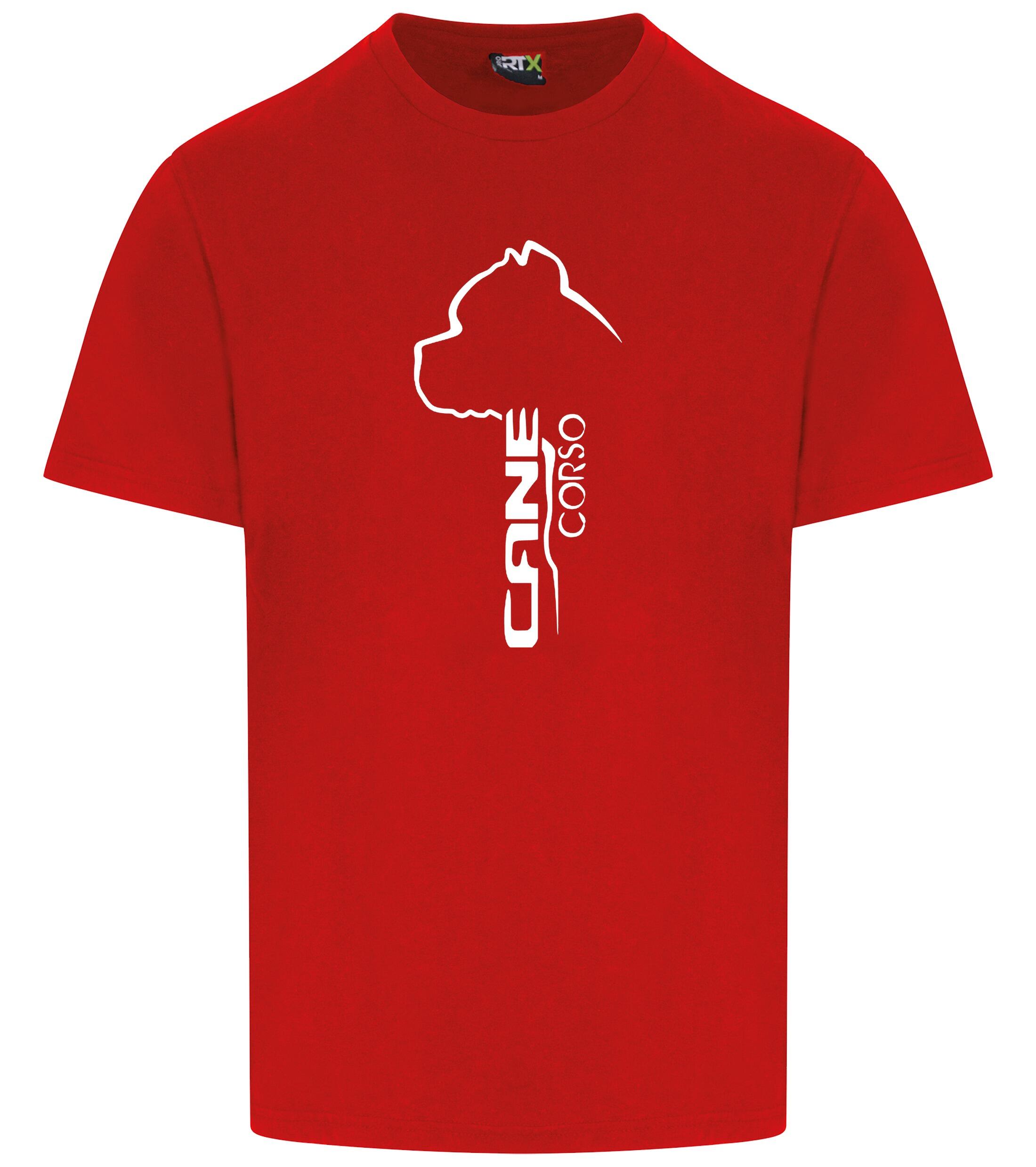 Unisex Cane Corso Roundneck T-Shirt Red (White)