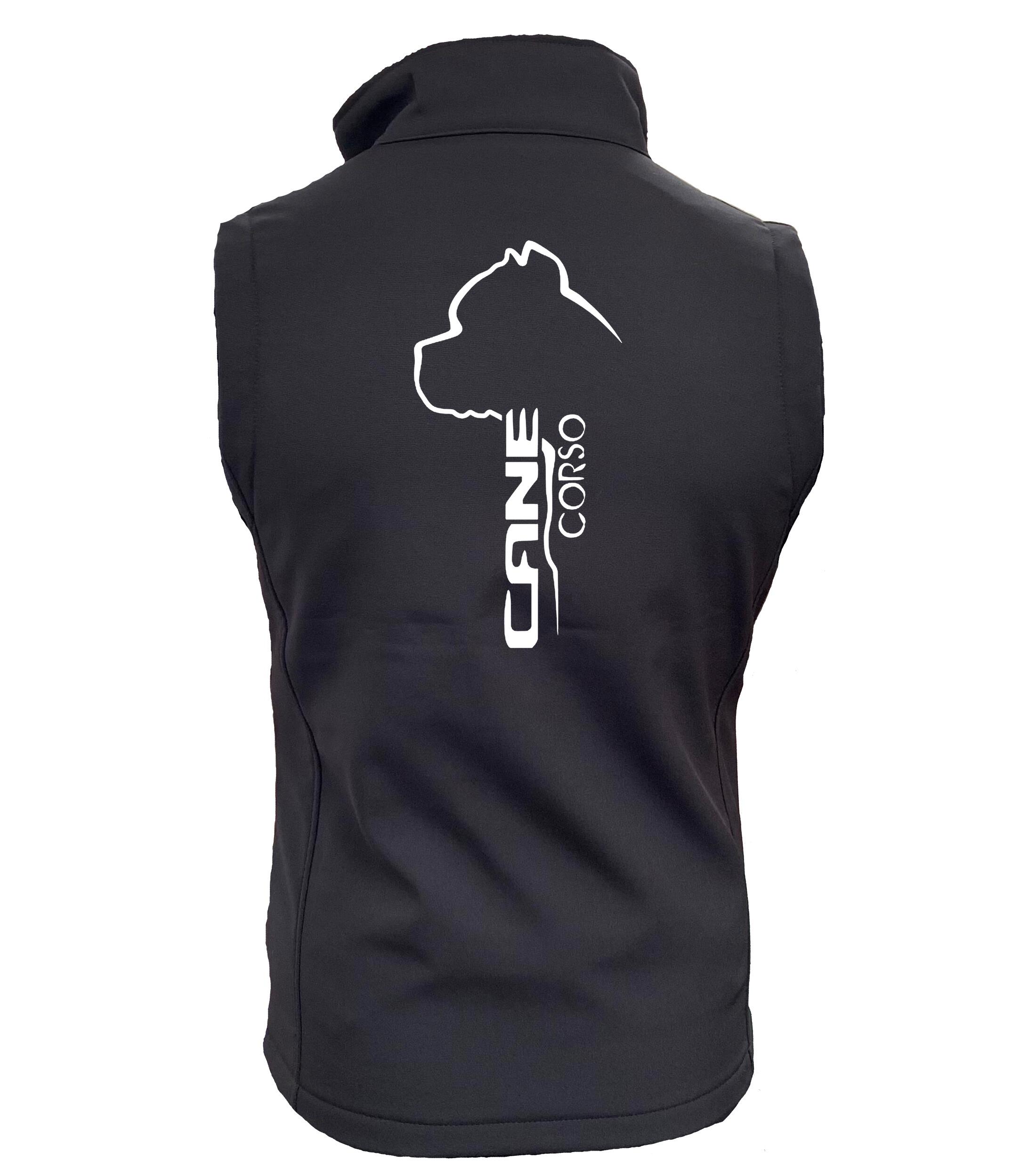 Unisex Cane Corso Softshell Jacket Black Orange (White)
