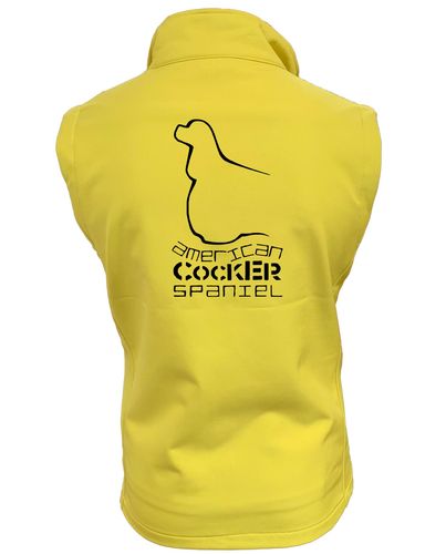 Unisex American Cocker Spaniel Softshell Gilet Yellow (Black)