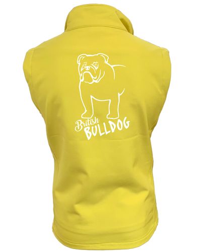 Female British Bulldog Softshell Gilet Yellow (White)