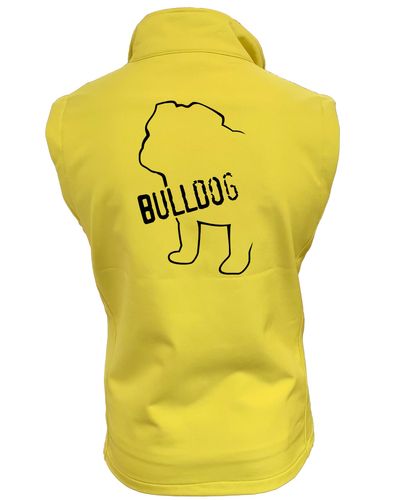 Unisex Bulldog (Body Design) Softshell Gilet Yellow (Black)