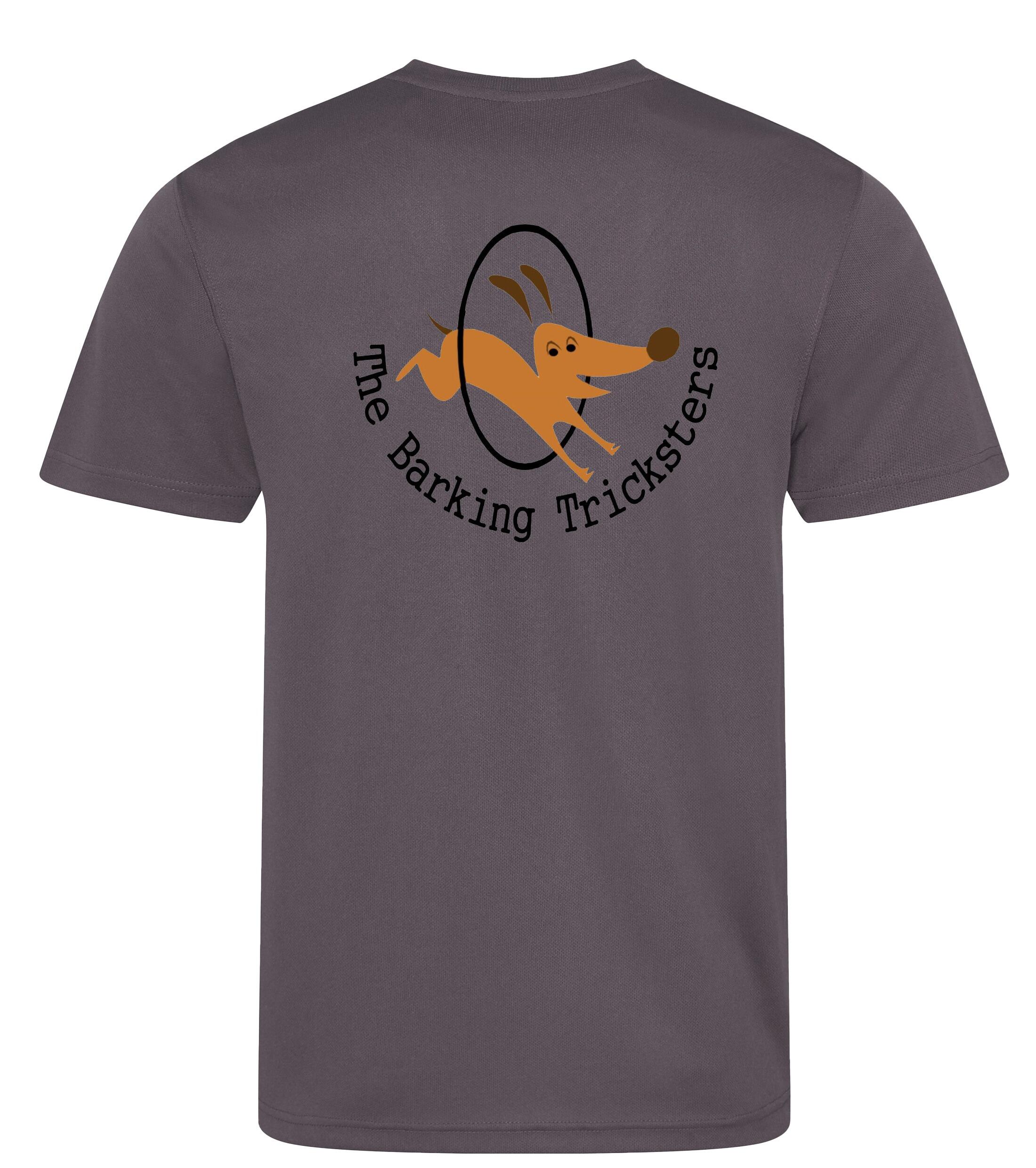 The Barking Tricksters Female Cool Tee Charcoal