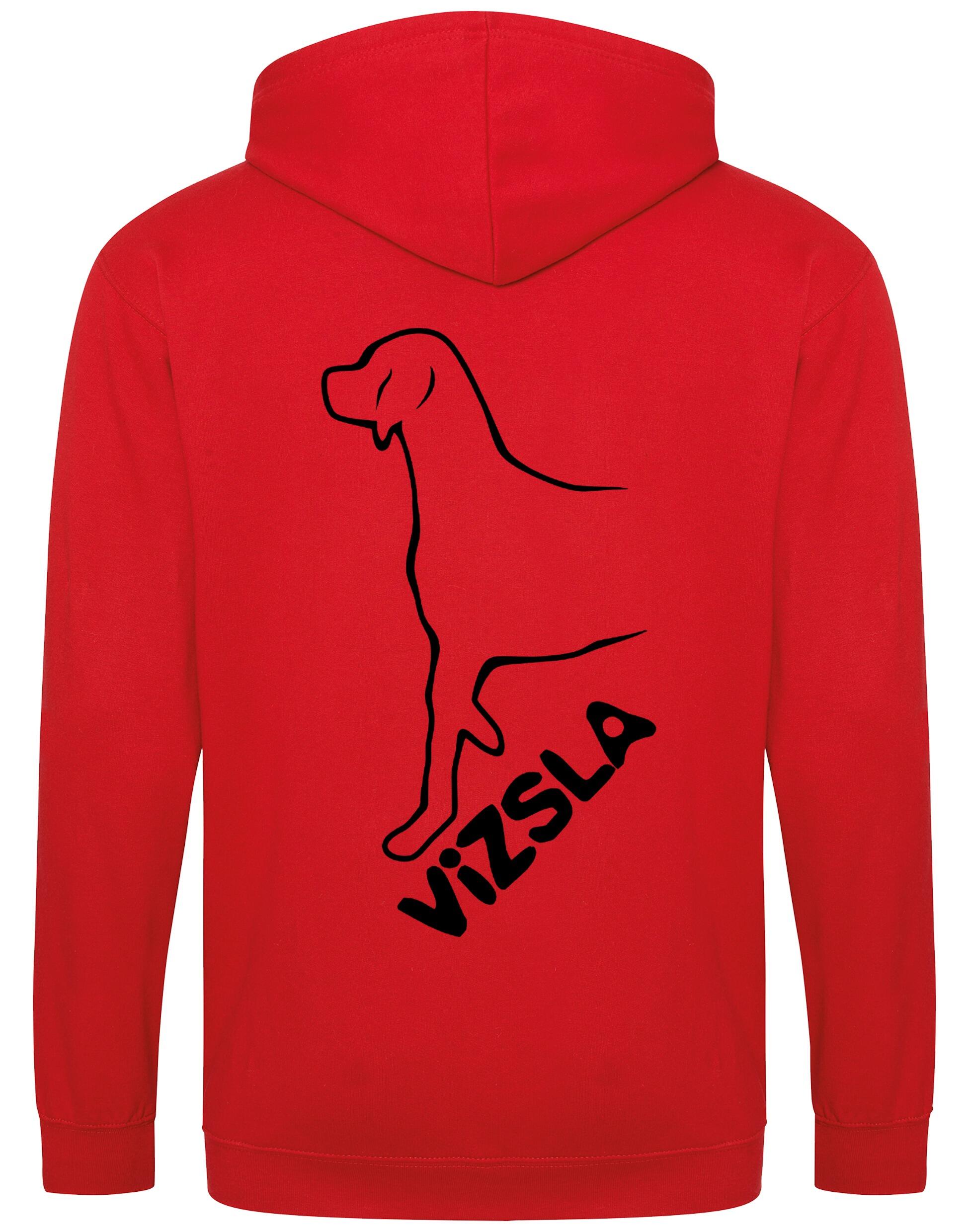 Vizsla Dog Breed Design Zipped Hoodie