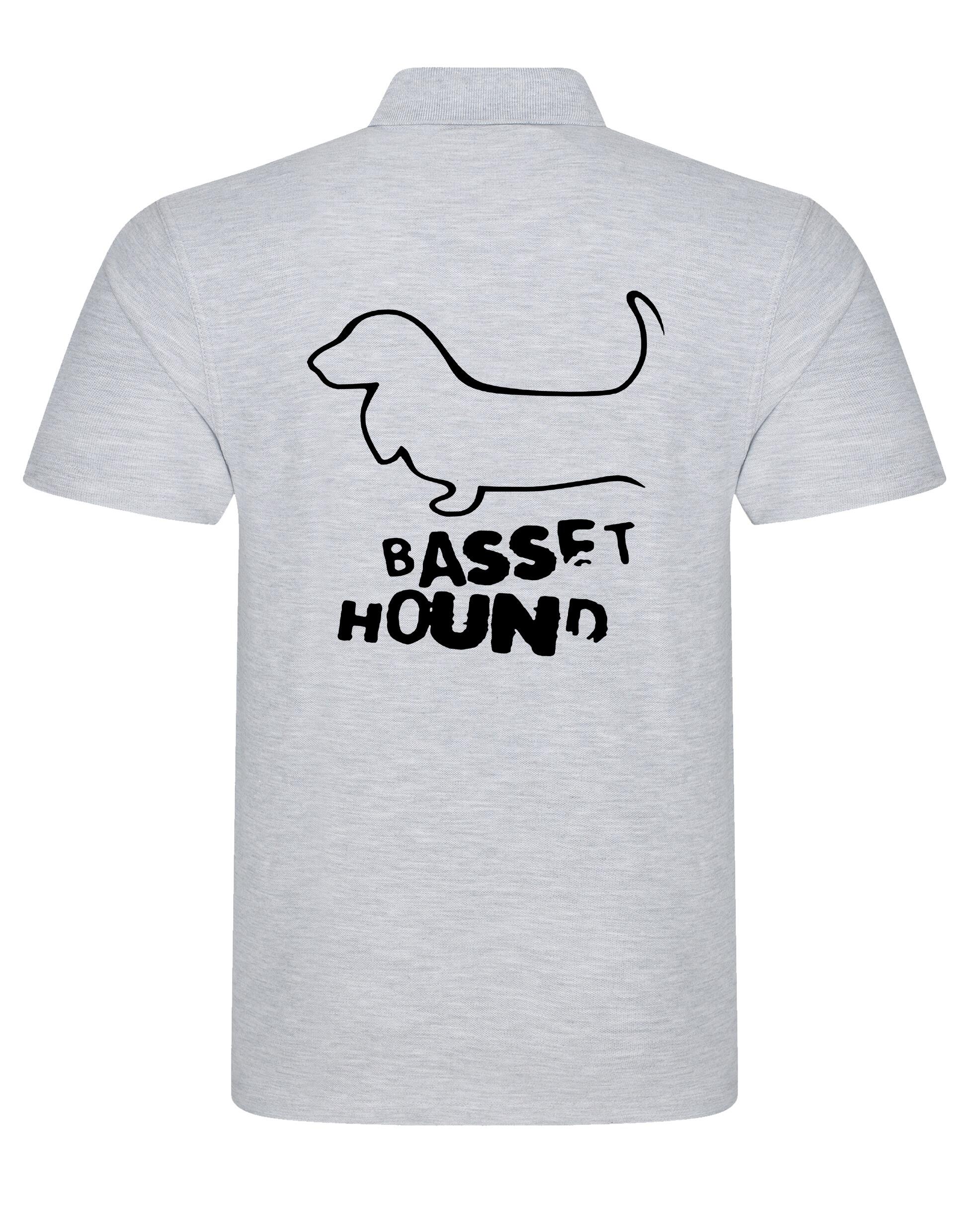 Unisex Cotton Polo with Basset Hound Dog Breed Design – Comfort and Style for Every Basset Hound Enthusiast