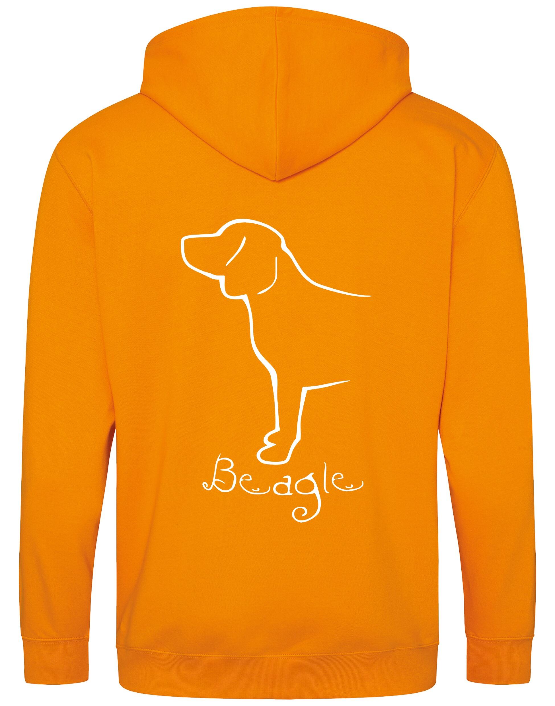 Beagle Dog Breed Design Zipped Hoodie – Style and Comfort for Dog Lovers