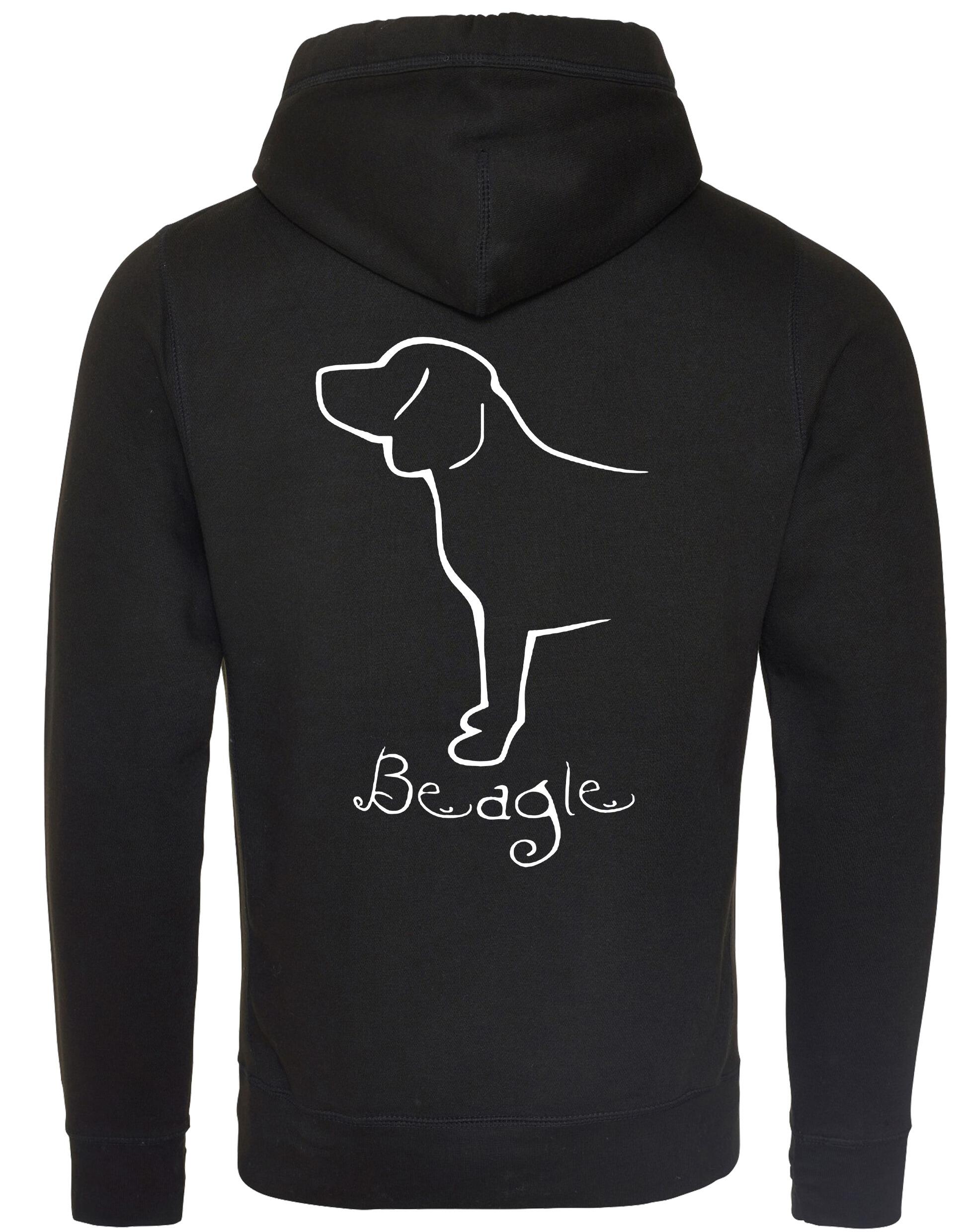 Unisex Crossneck Pullover Hoodie with Beagle Dog Breed Design – A Must-Have for Beagle Fans