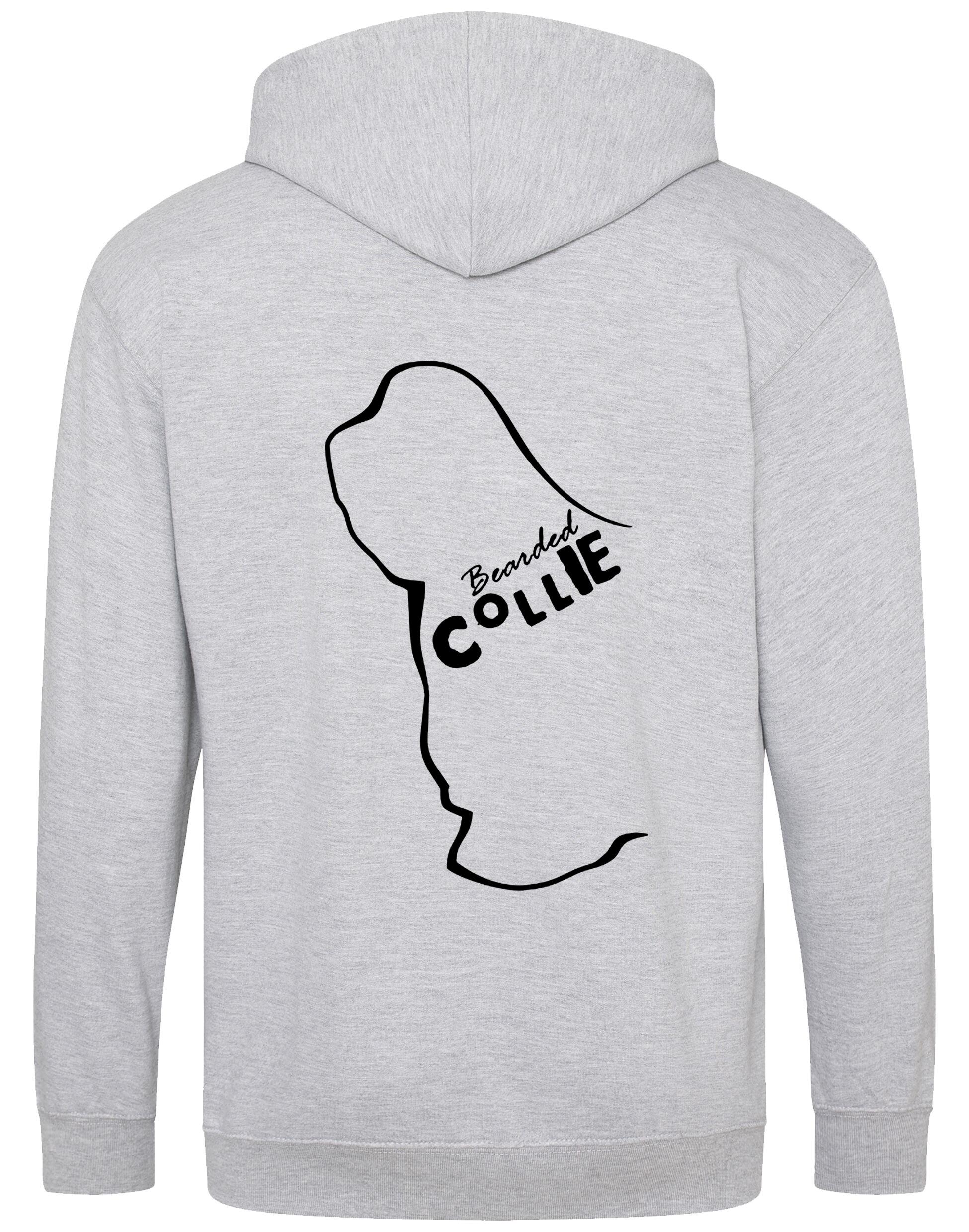 Bearded Collie Dog Breed Design Zipped Hoodie – Style and Comfort for Dog Lovers