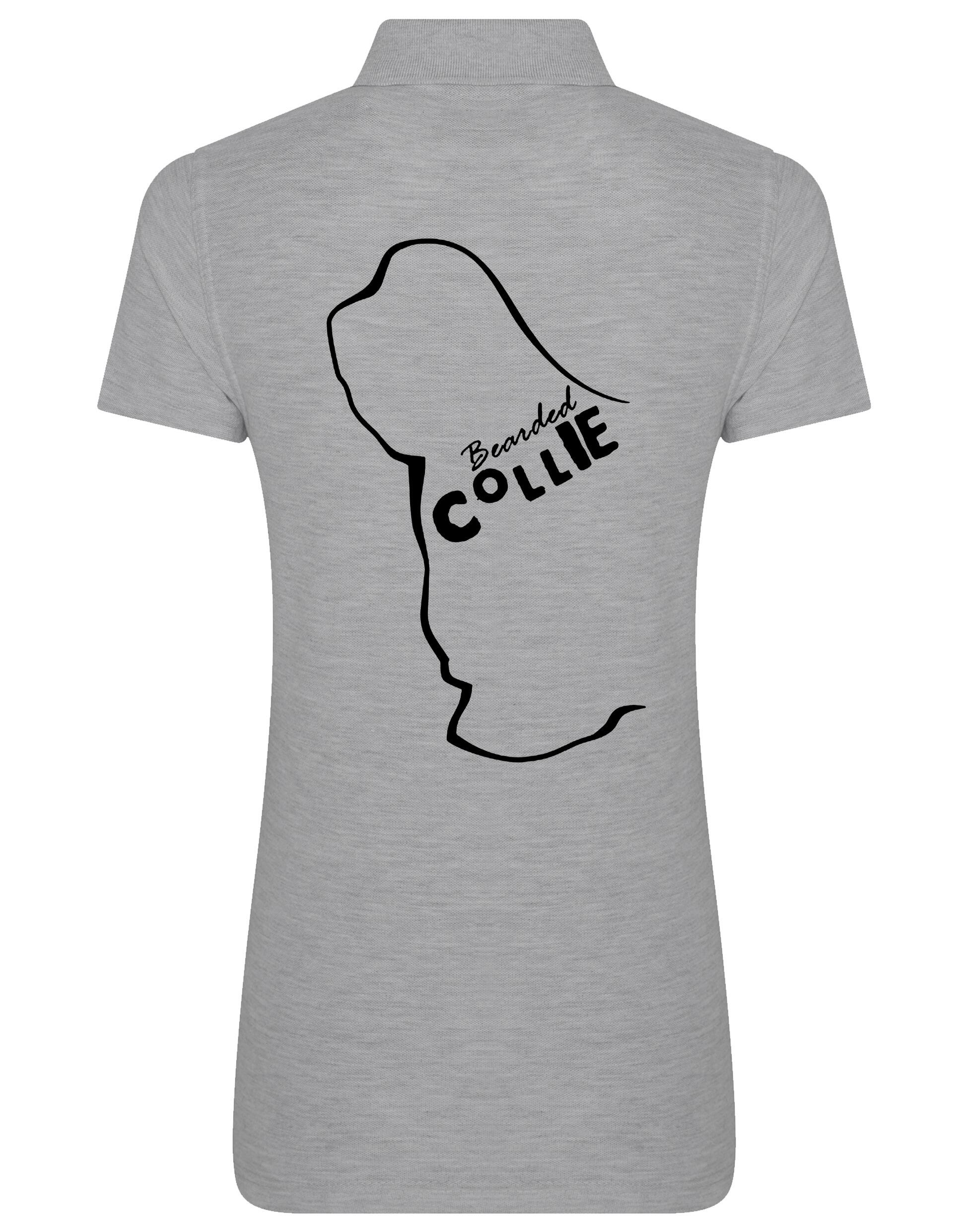 Women’s Cotton Polo with Bearded Collie Dog Breed Design – A Must-Have for Bearded Collie Enthusiasts