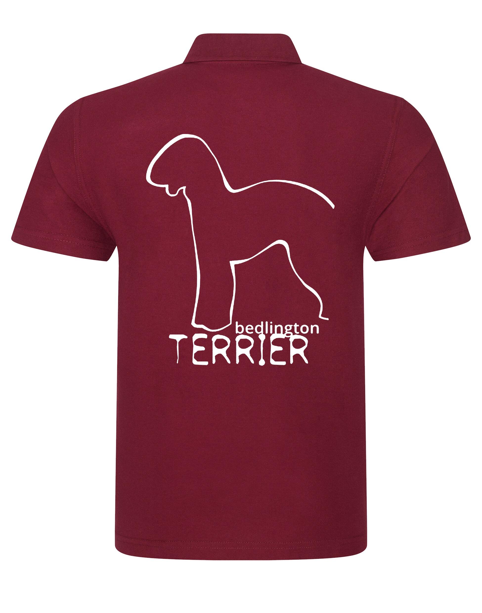 Unisex Cotton Polo with Bedlington Terrier Dog Breed Design – Comfort for Every Bedlington Terrier Enthusiast