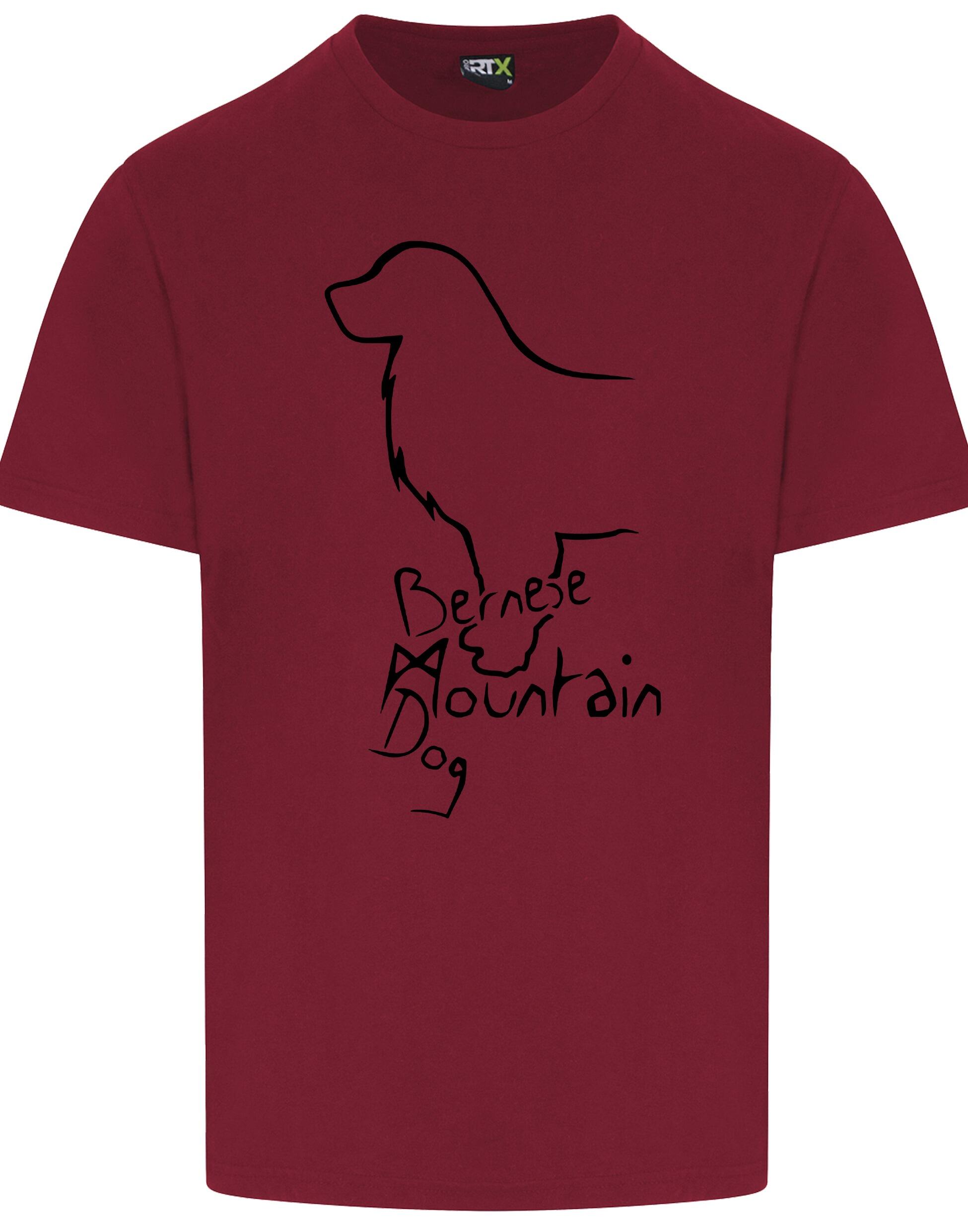 Unisex Roundneck T-shirt with Bernese Mountain Dog Breed Design – Style for Every Bernese Fan