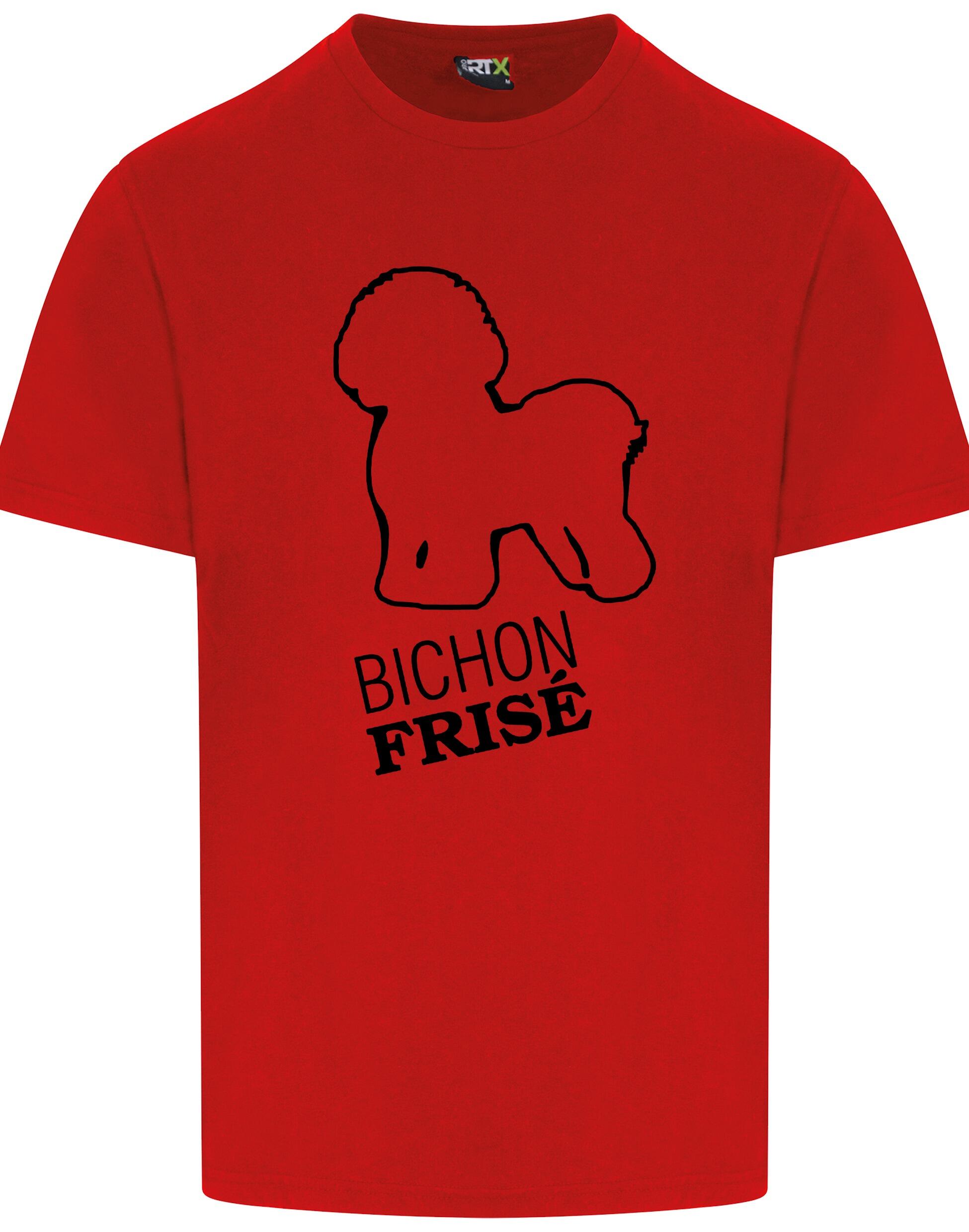 Unisex Roundneck T-shirt with Bichon Frise Dog Breed Design – Style for Every Bichon Frise Fan