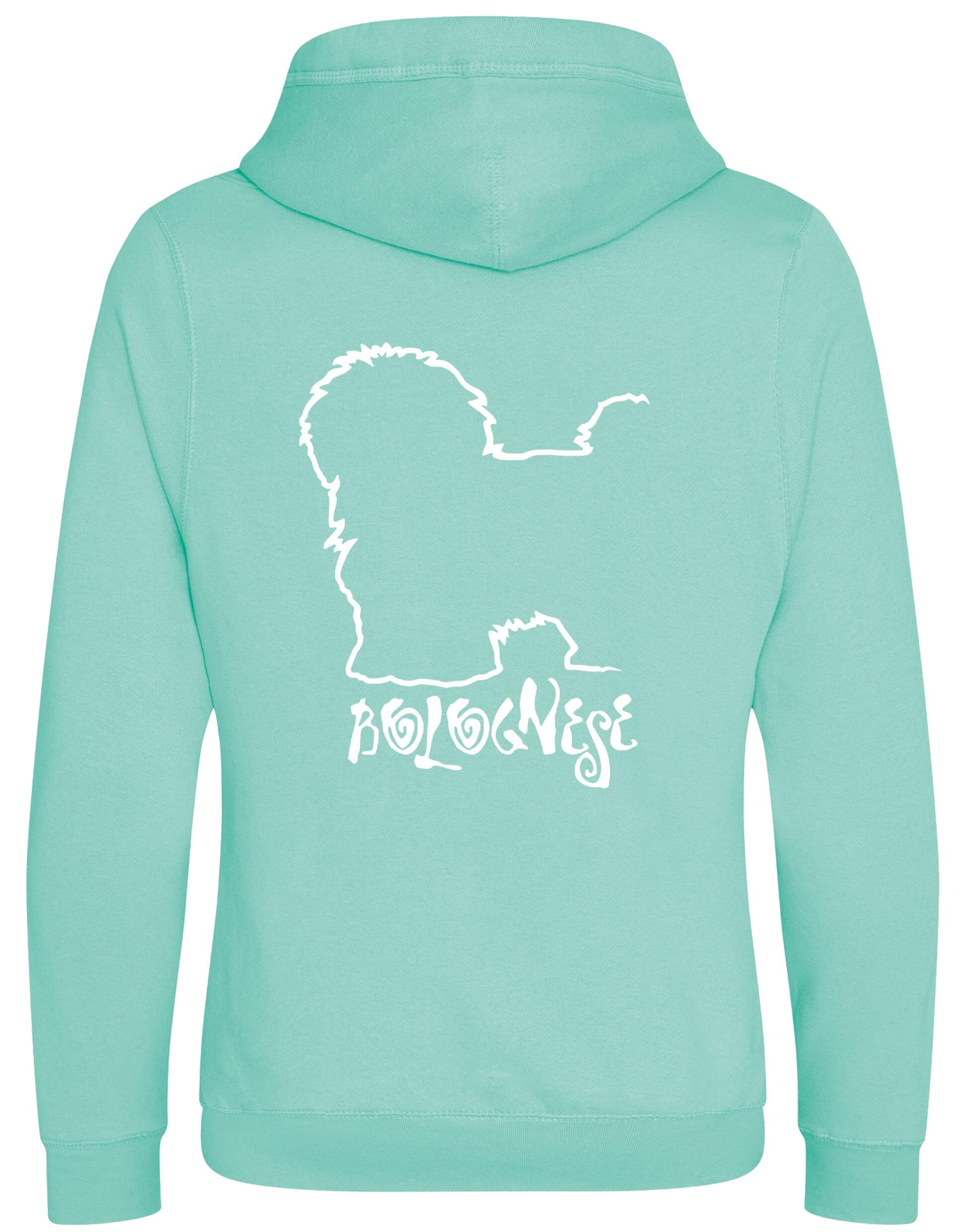 Unisex Crossneck Pullover Hoodie with Bolognese Dog Breed Design – A Must-Have for Bolognese Fans