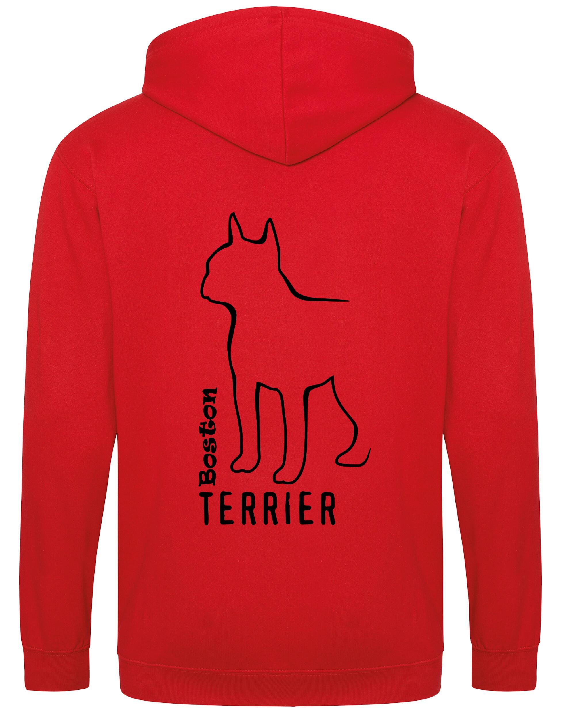 Boston Terrier Dog Breed Design Zipped Hoodie – Style and Comfort for Dog Lovers