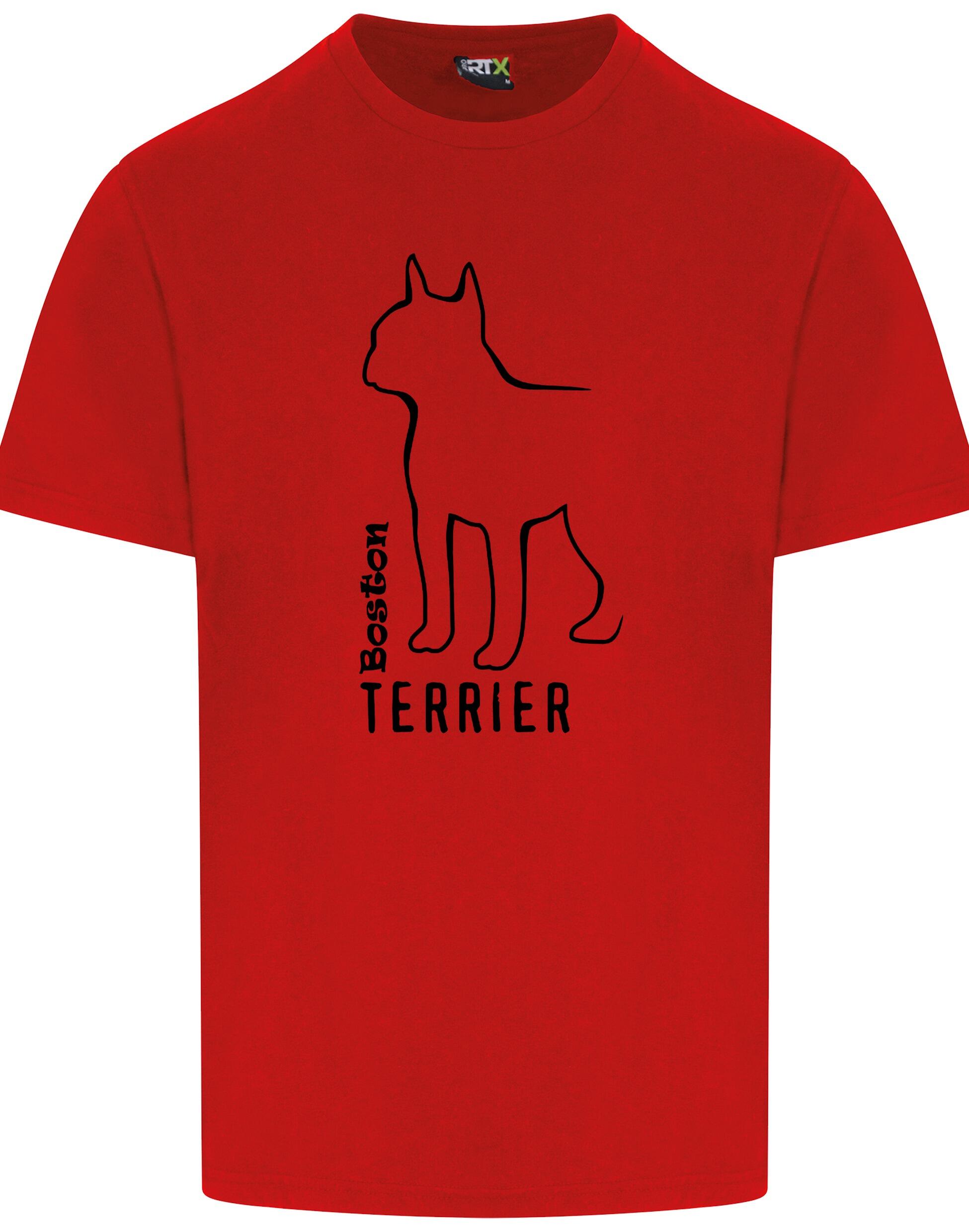 Unisex Roundneck T-shirt with Boston Terrier Dog Breed Design – Style for Every Boston Terrier Fan