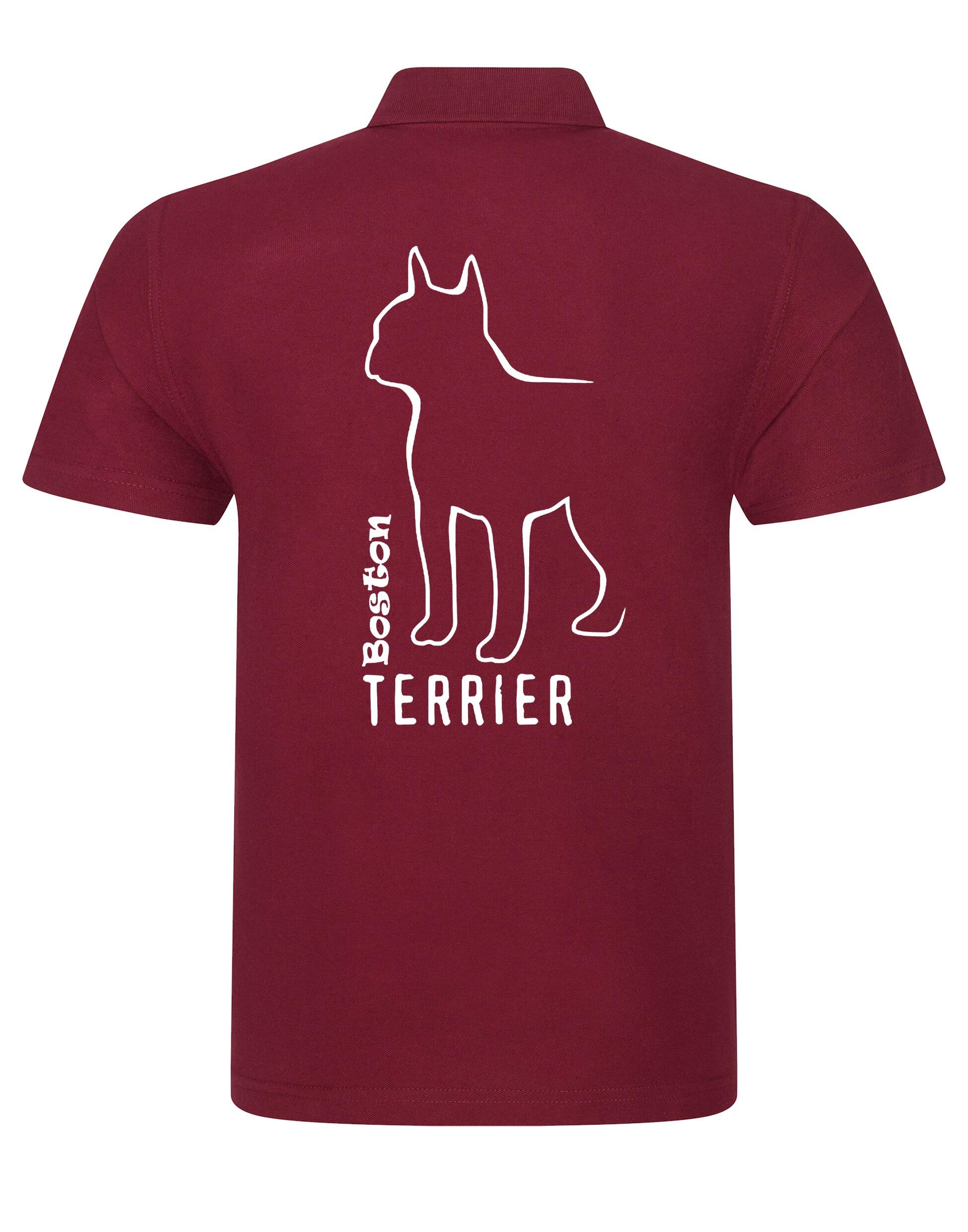 Unisex Cotton Polo with Boston Terrier Dog Breed Design – Comfort for Every Boston Terrier Enthusiast