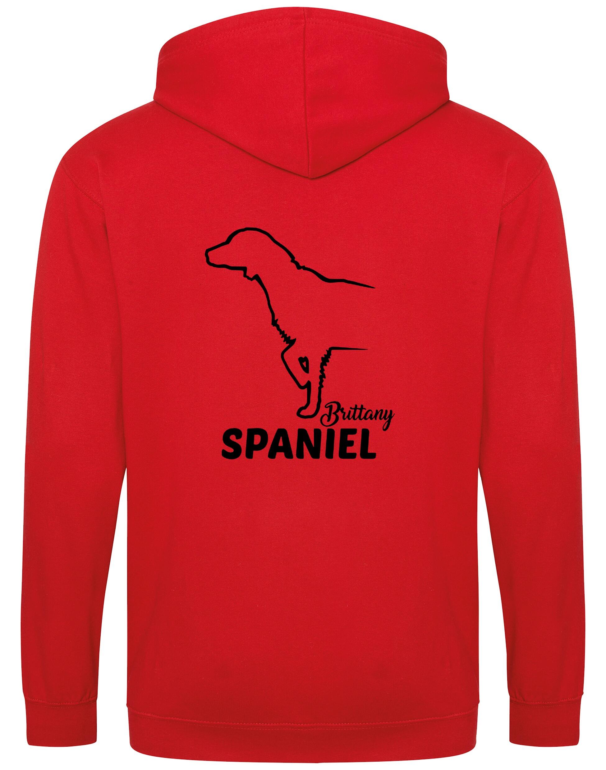 Brittany Spaniel Dog Breed Design Zipped Hoodie – Style and Comfort for Dog Lovers