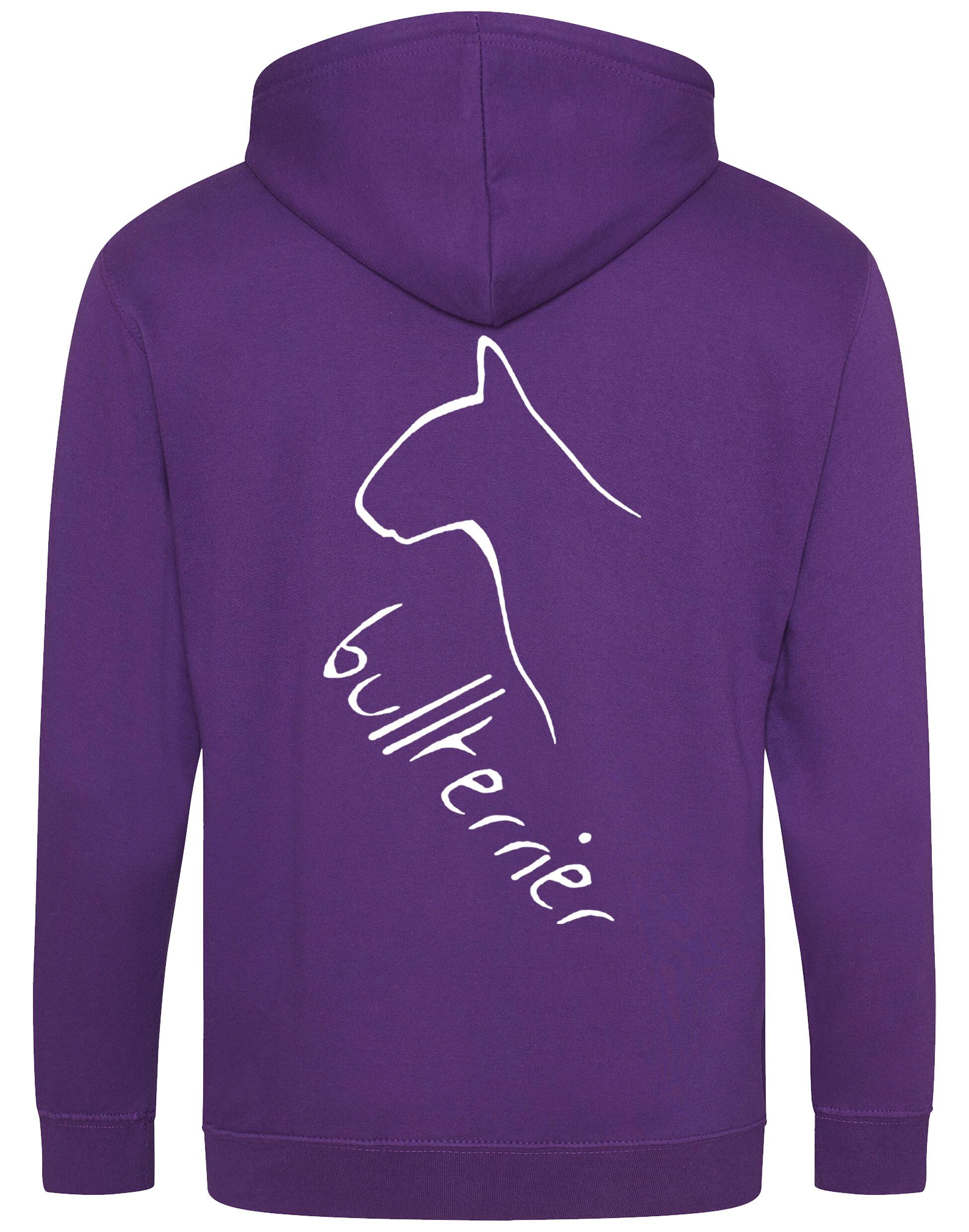 Bullterrier Dog Breed Design Zipped Hoodie – Style and Comfort for Bullterrier Lovers